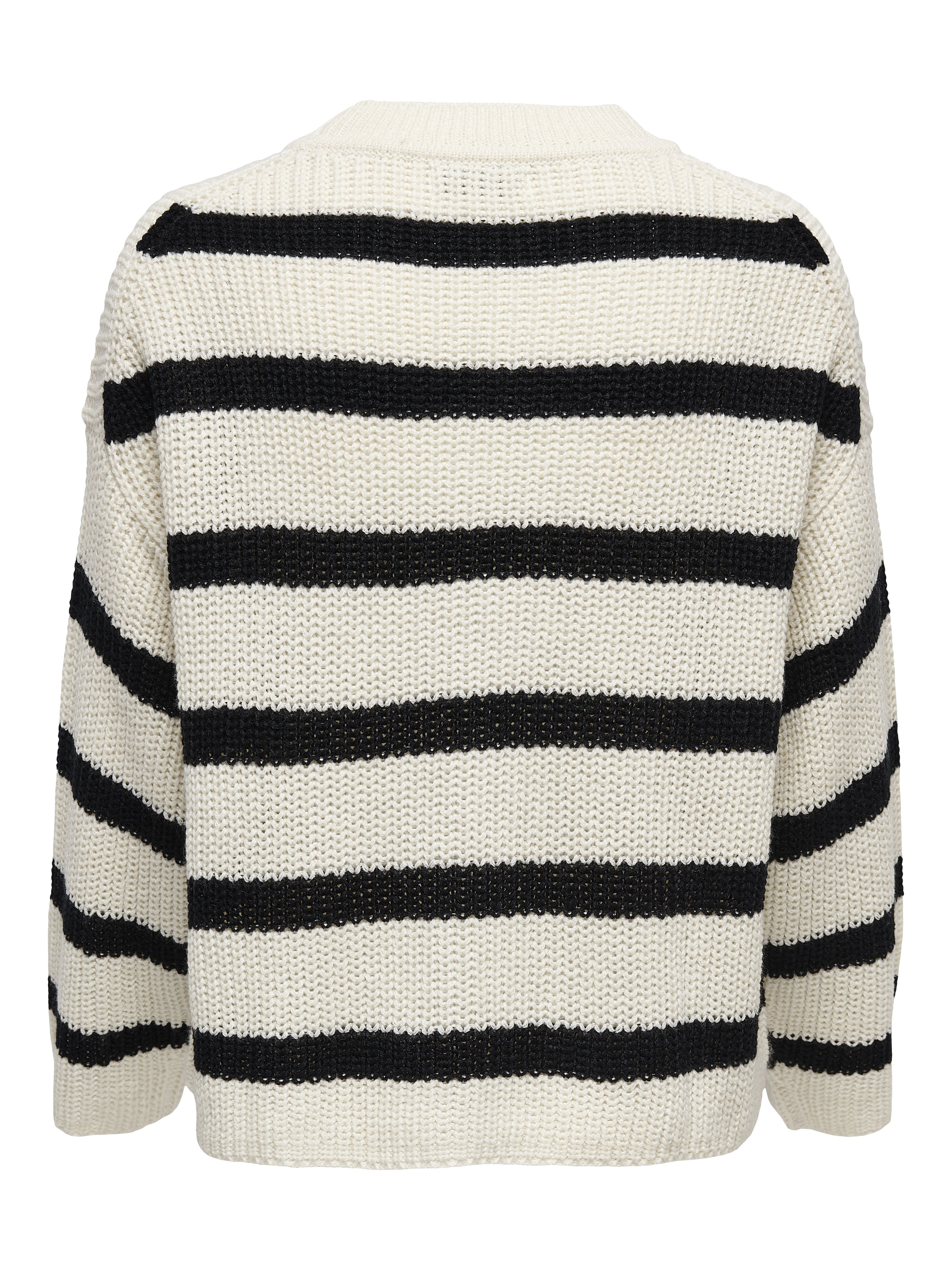 JDY Gebreide trui JDYJUSTY L/S STRIPE PULLOVER KNT NOOS