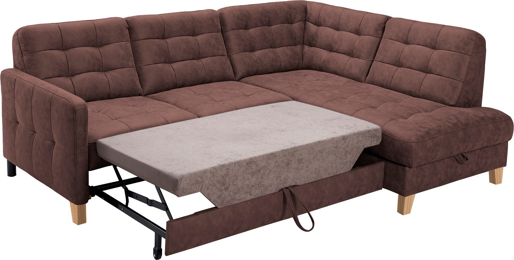 exxpo - sofa fashion Hoekbank Elio, compact en comfortabel, handig, tijdloos design, L-vorm