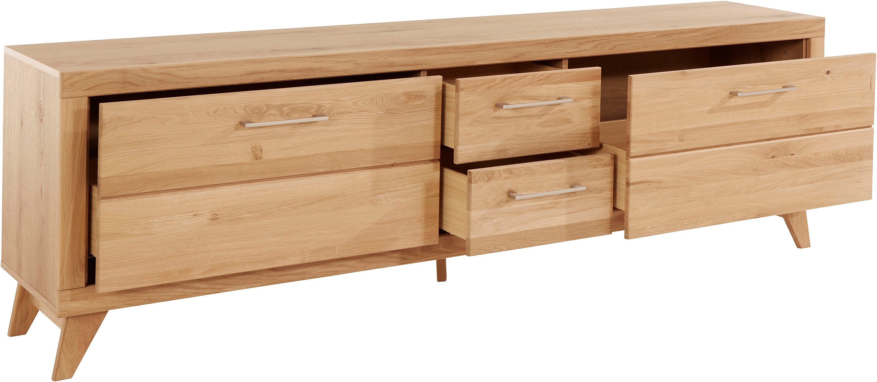 VOGL Möbelfabrik Tv-meubel 1237 Massief houten front, breedte ca. 211 cm, met soft-close functie