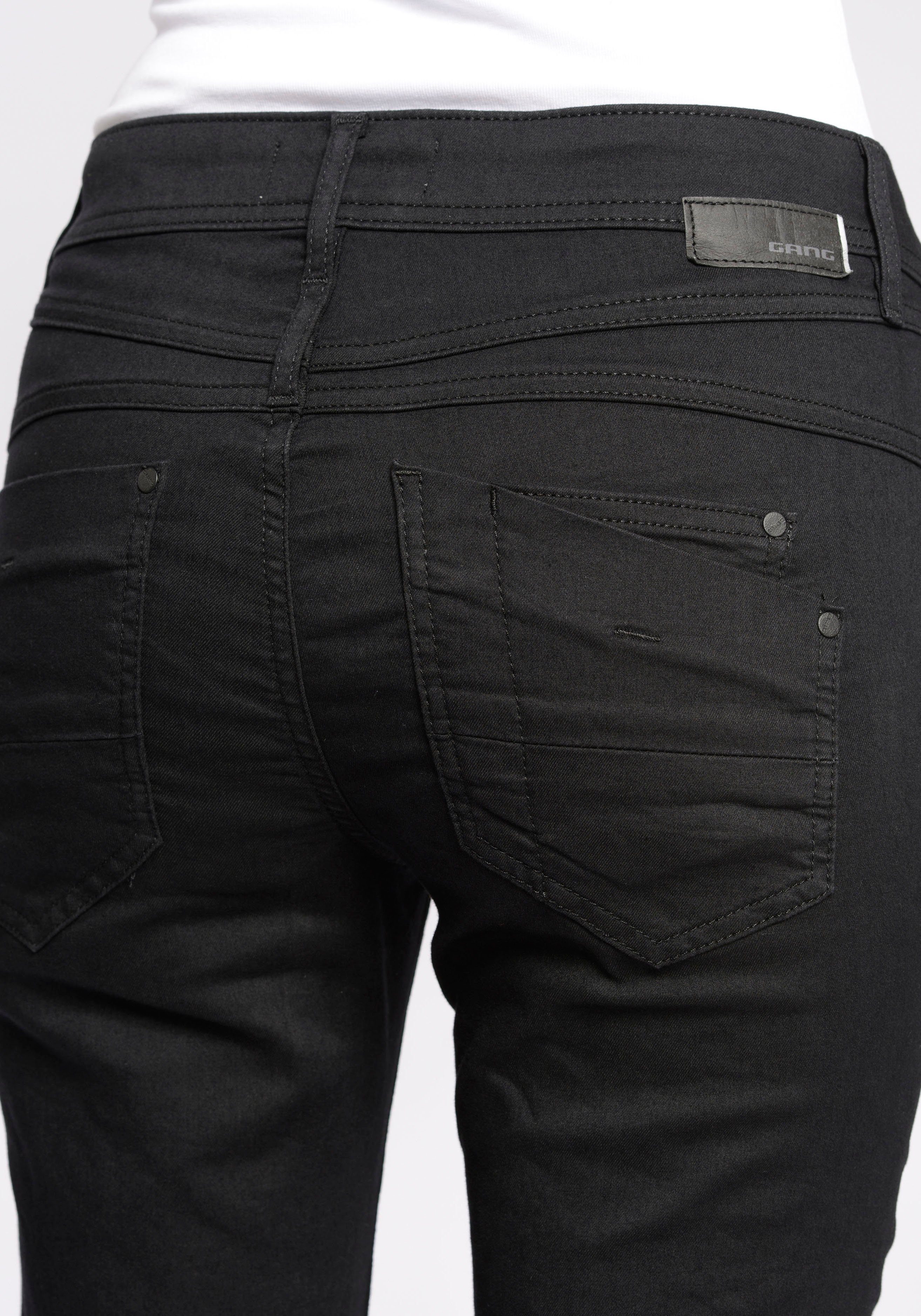GANG 5-pocket jeans 94AMELIE van sweatdenim met schuine diep zittende achterzakken