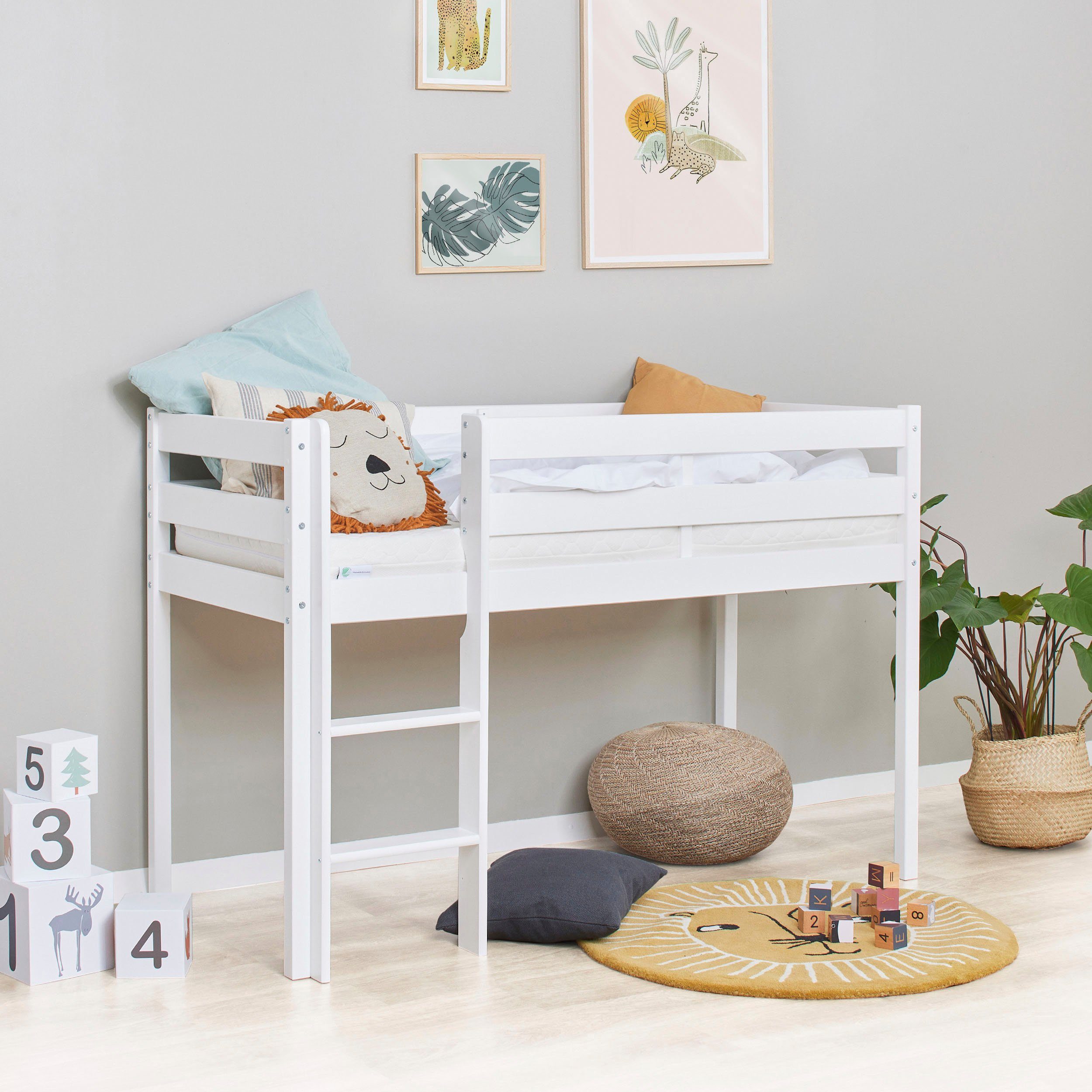 Hoppekids Speelbed ECO COMFORT, hoogslaper, deelbaar in 2 eenpersoonsbedden