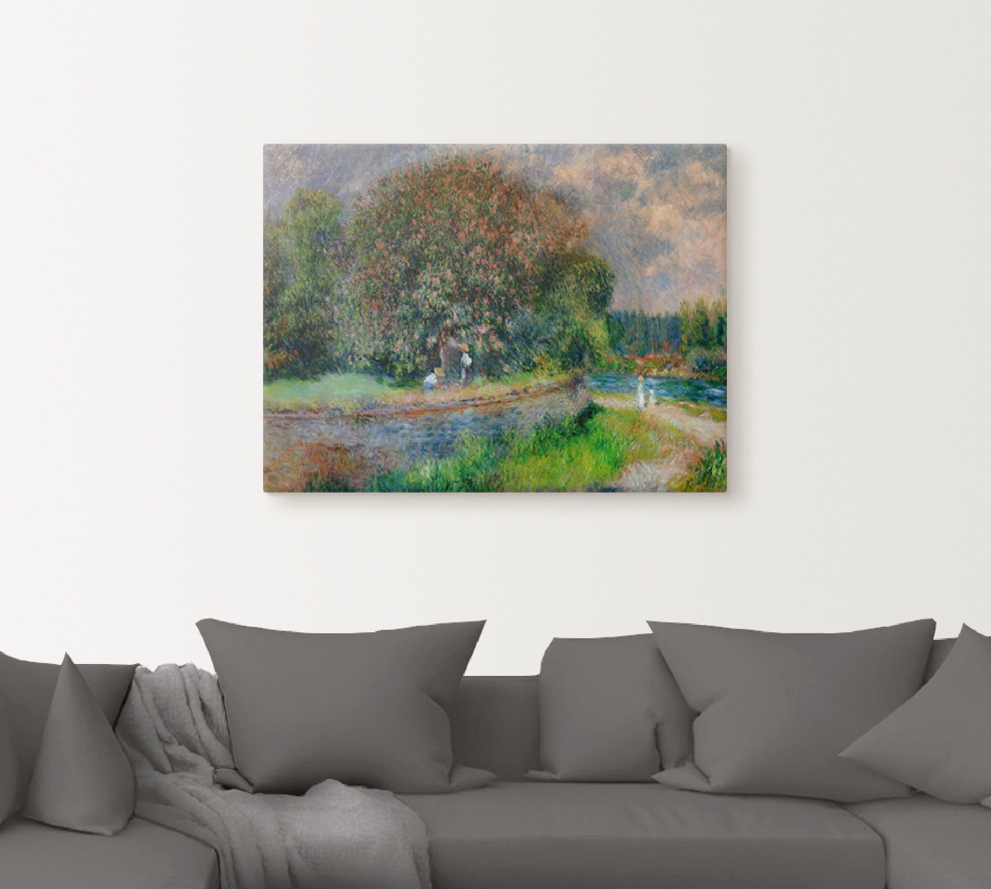Artland Artprint Bloeiende kastanjeboom als artprint op linnen, poster in verschillende formaten maten