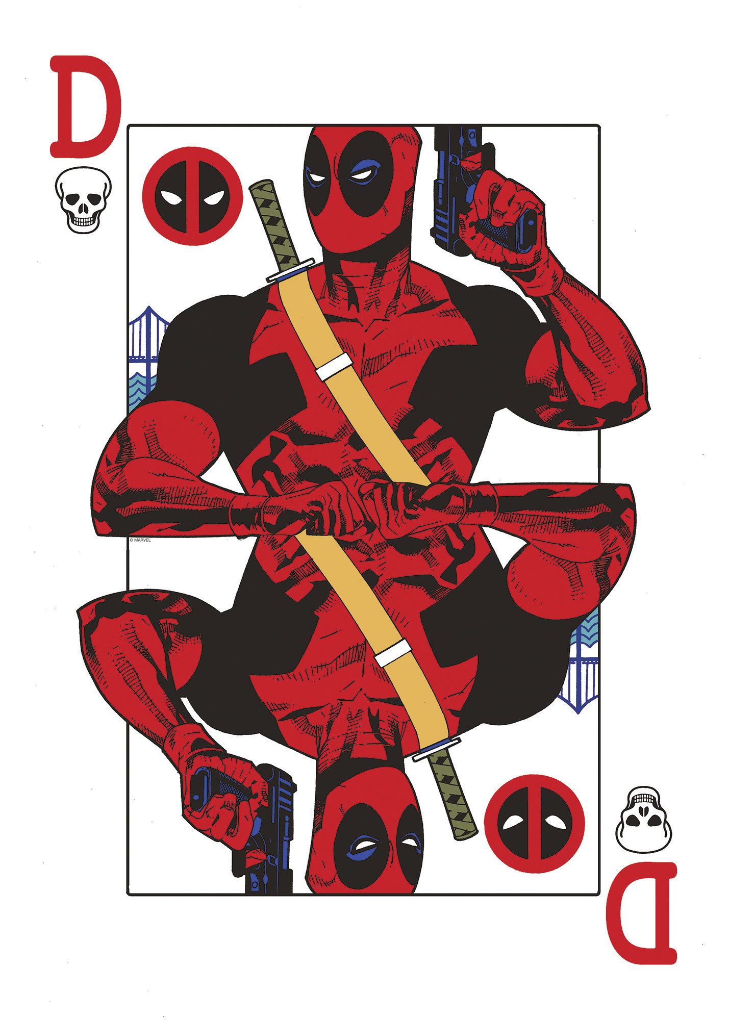 Komar Artprint Marvel Deadpool Jack of all Trades 50 x 70 cm (breedte x hoogte) - kinderkamer, wandsticker (1 stuk)