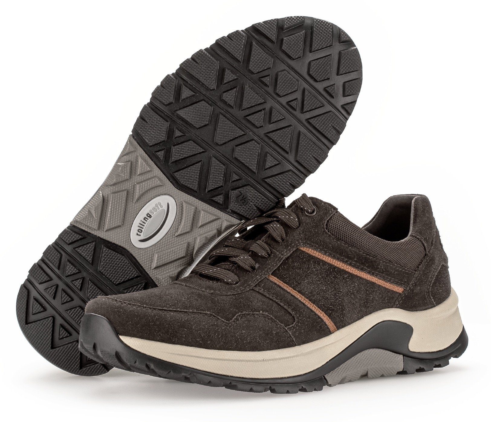 Gabor Rollingsoft Sneakers in breedte g (breed), vrijetijdsschoen, lage schoen, veterschoen
