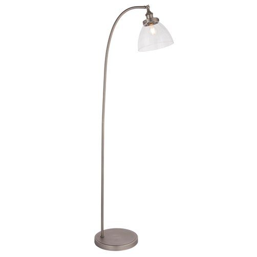 Brillant | Noami vloerlamp 1-vlammig zilver | 1x A60, E27, 40W, geschikt voor normale lampen (niet meegeleverd)