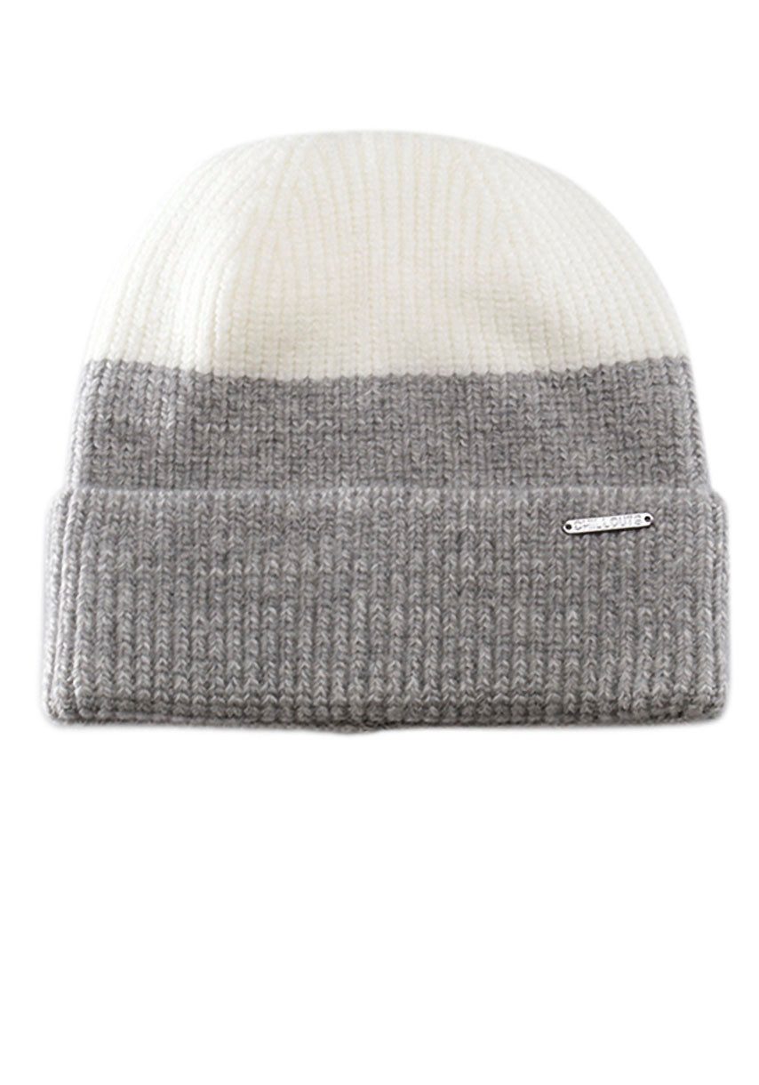 chillouts Beanie Felix Hat in two-tone look met omslag
