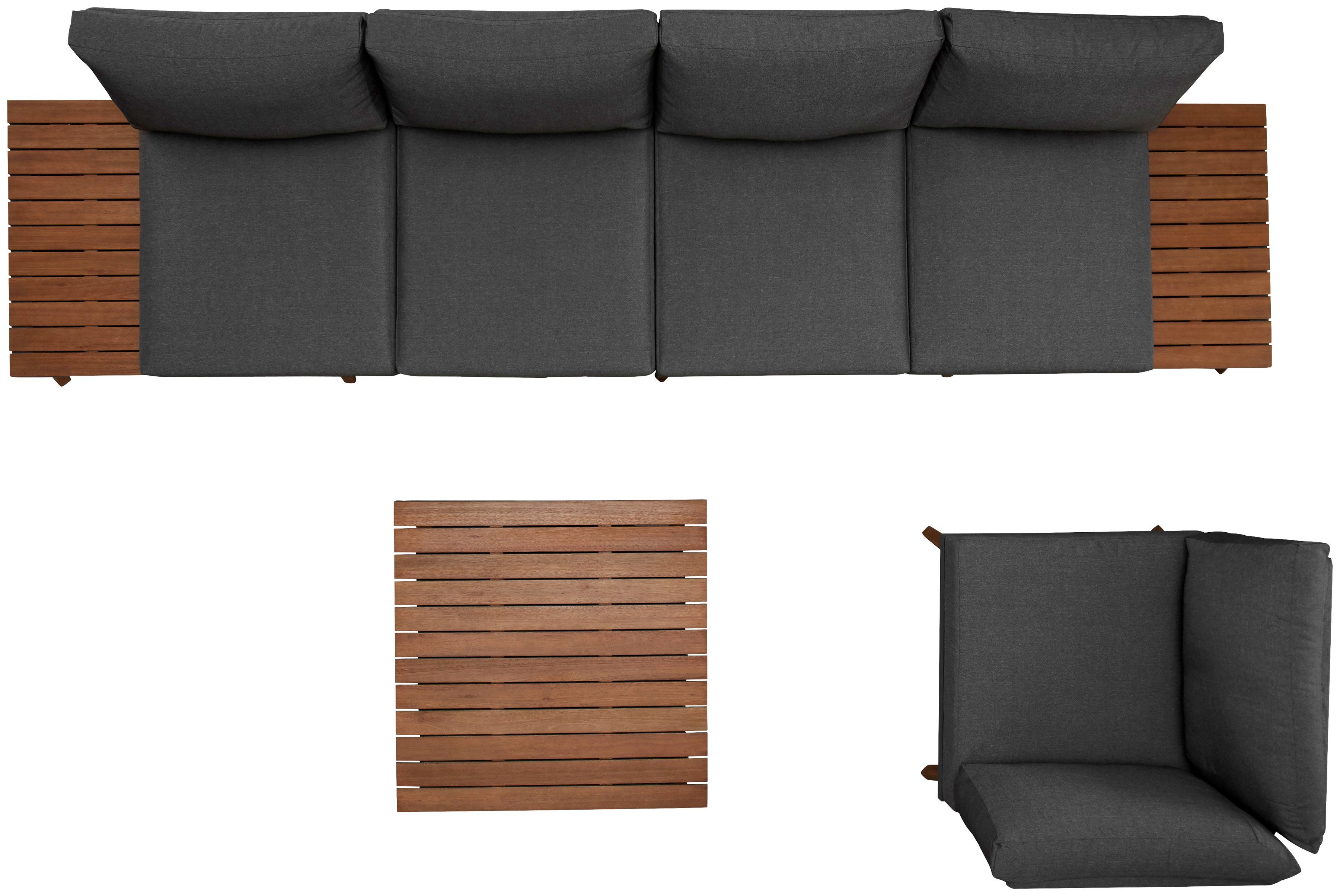MERXX Tuinset Athene Aluminium frame met acaciahout, FSC 100% (15-delig)