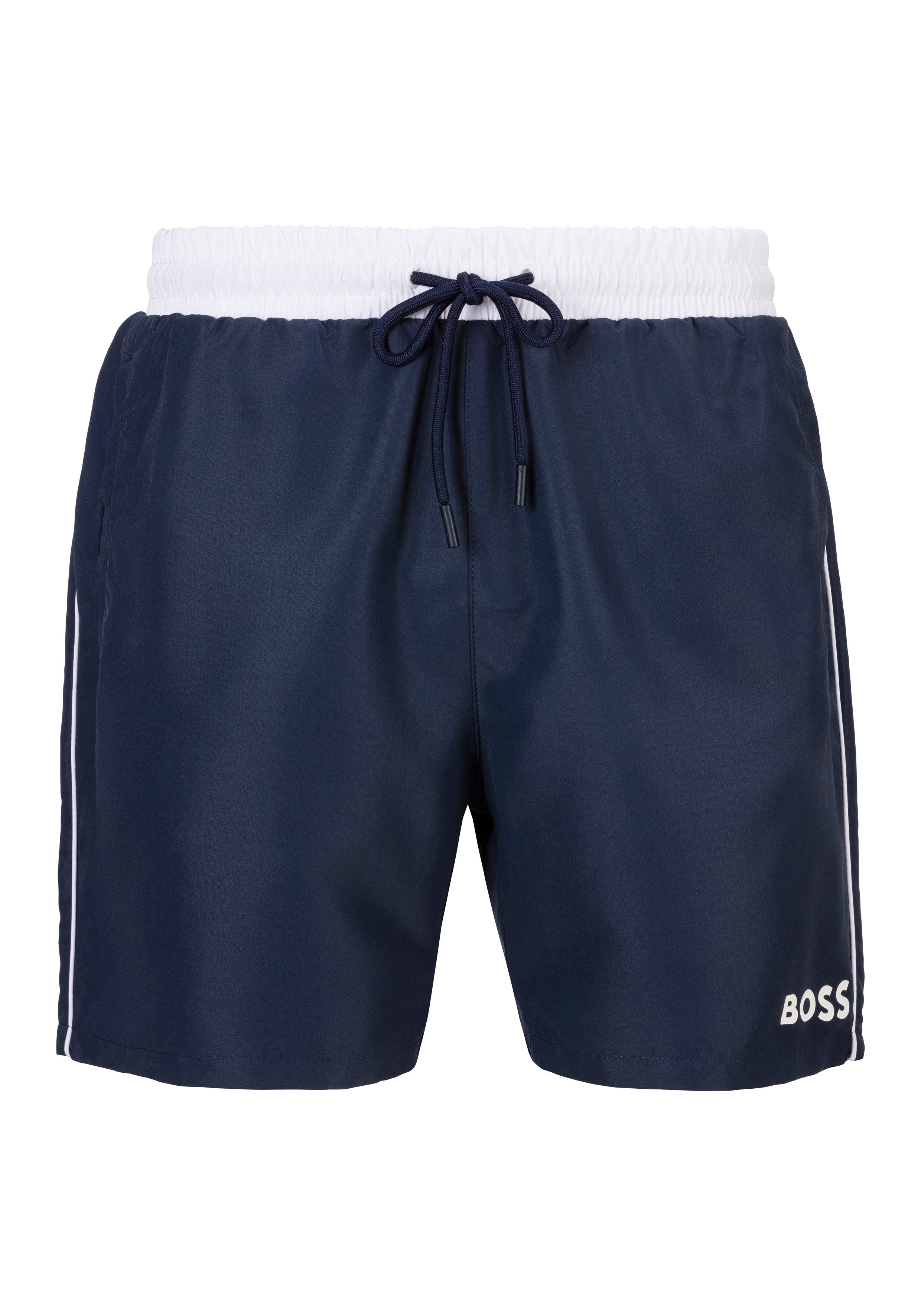 BOSS Zwemshort Starfish met contraststrepen