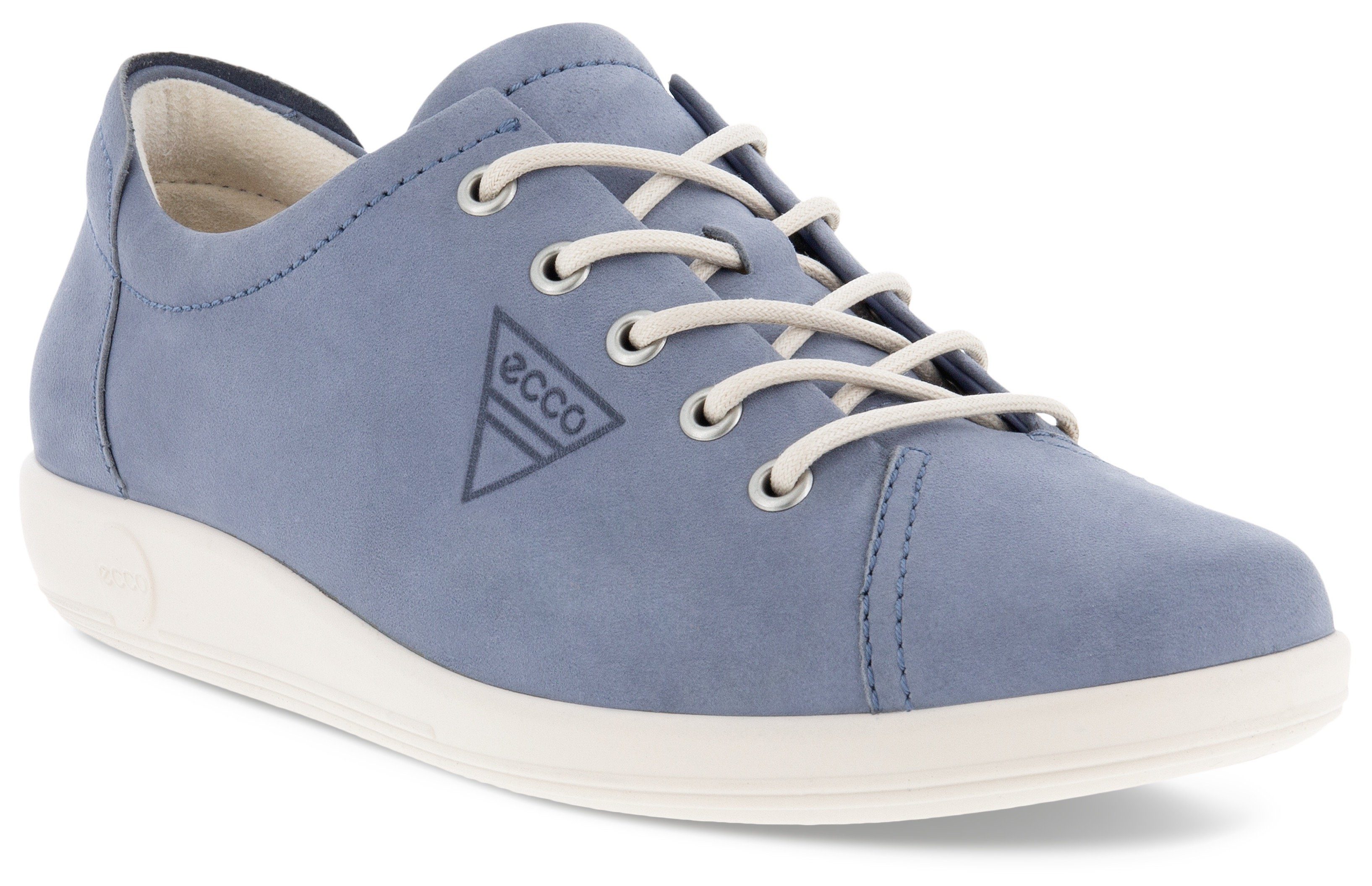 Ecco Veterschoenen Ecco Soft 2.0 vrijetijdsschoen, lage schoen, veterschoen met subtiele logo-opdruk