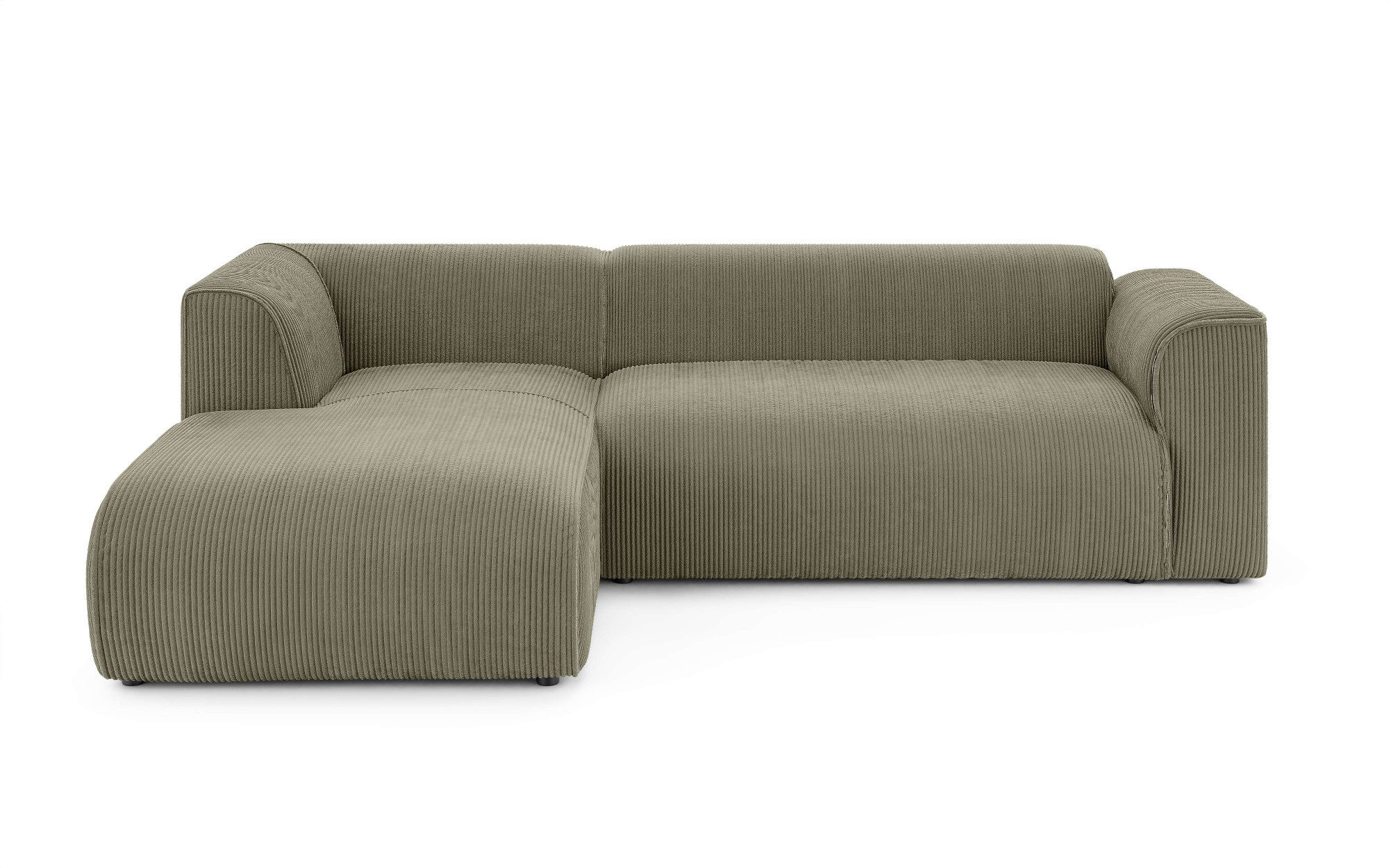 INOSIGN Hoekbank MERID L-vorm (257 cm), tijdloos & stijlvol ontwerp Uitgebreid gepolsterd, in cord, chenille en structuur