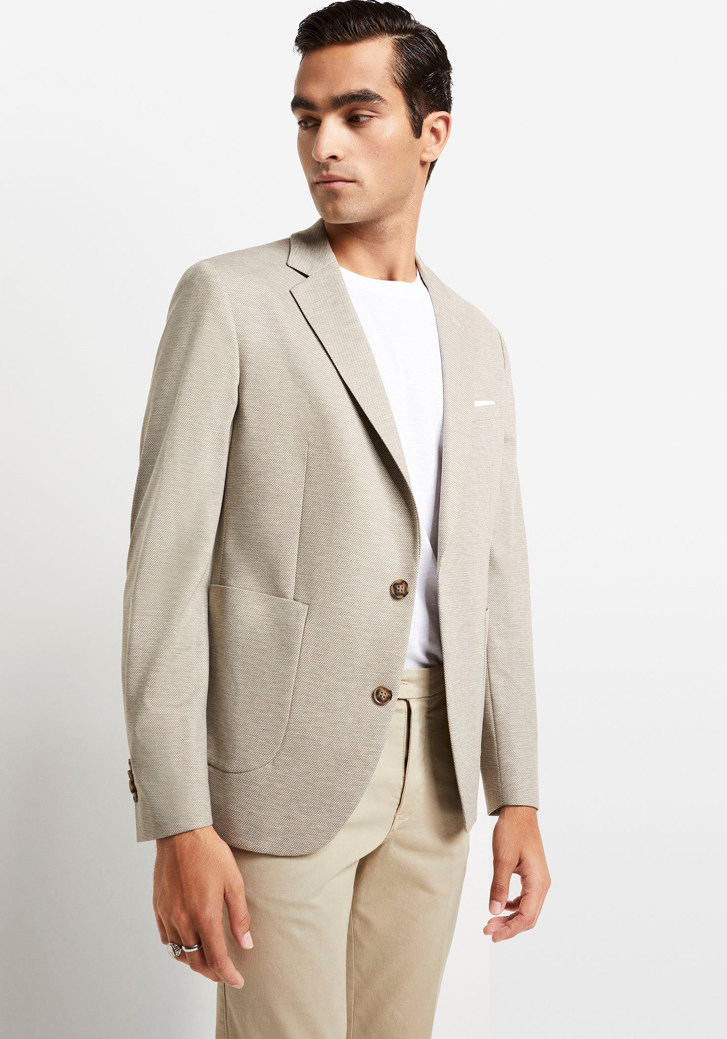 Cinque Colbert bij een pak CIDATI met modieuze structuur heren colberts & blazers maat 54 bruin