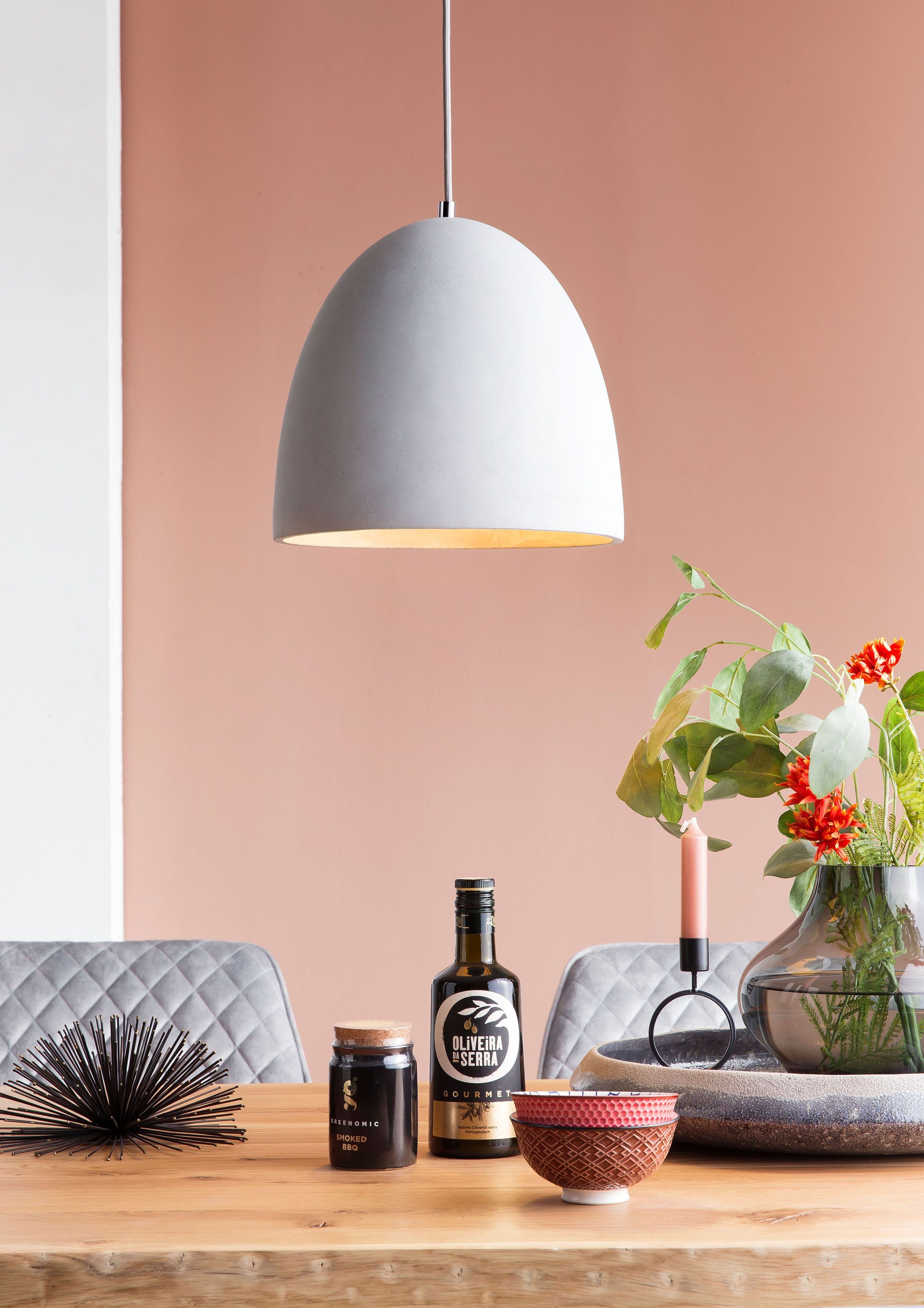 SalesFever Hanglamp Nico Lampenkap van beton