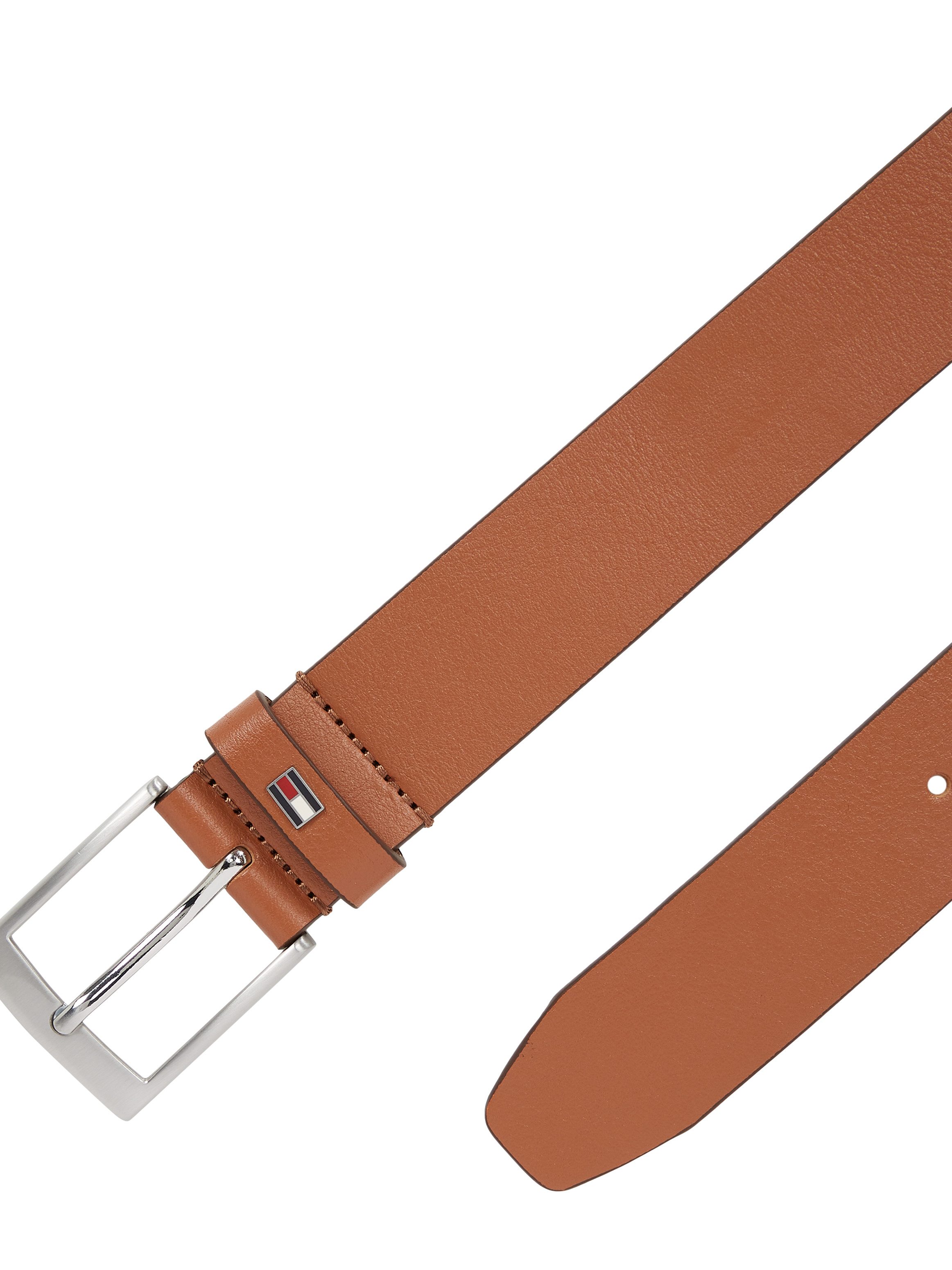 Tommy Hilfiger Leren riem ADAN 3.5 EXT Metalen logopatch, eenvoudige doornsluiting