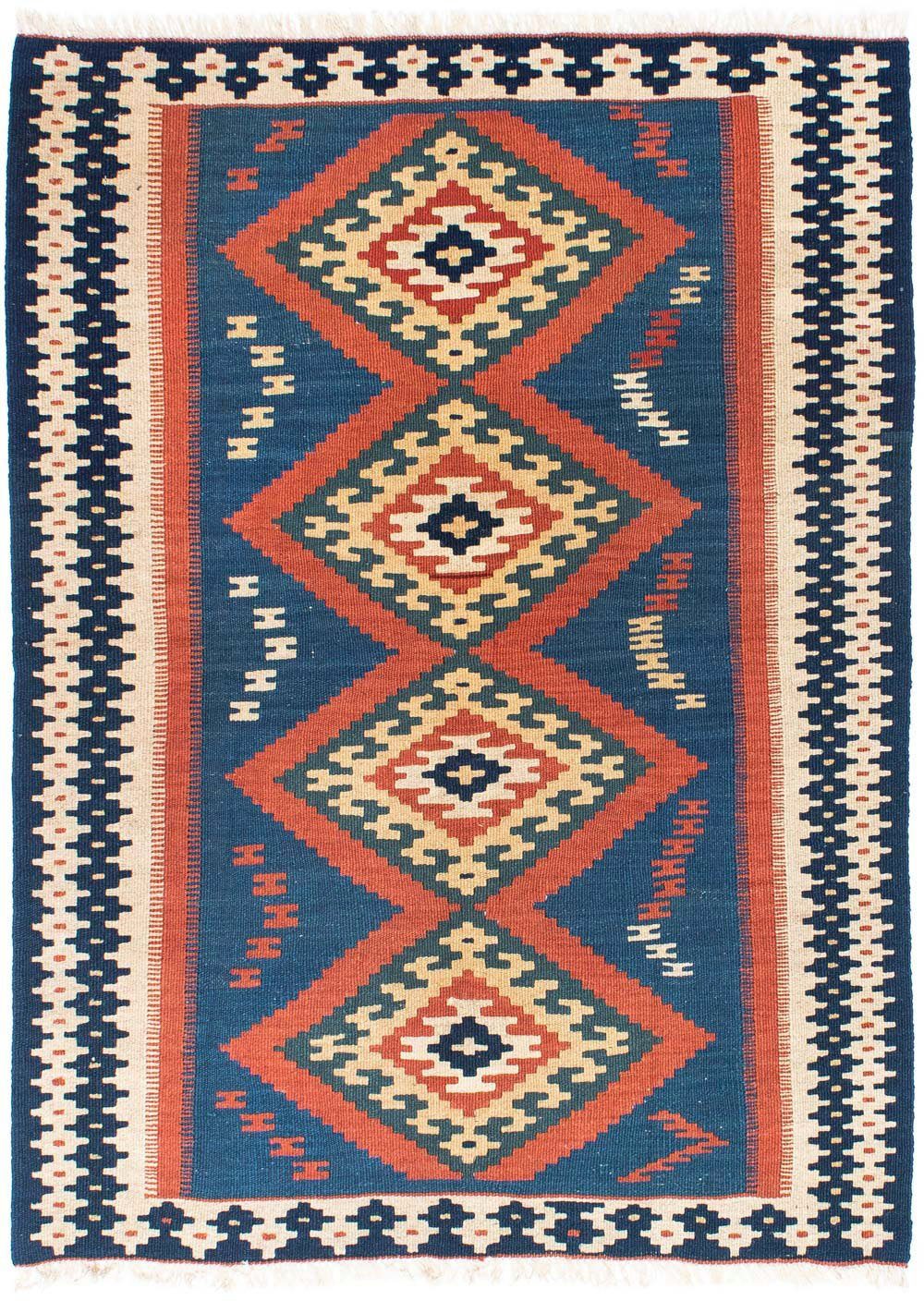 morgenland Wollen kleed Kelim Fars Nomadisch ruggine 152 x 98 cm Oriëntaalse look