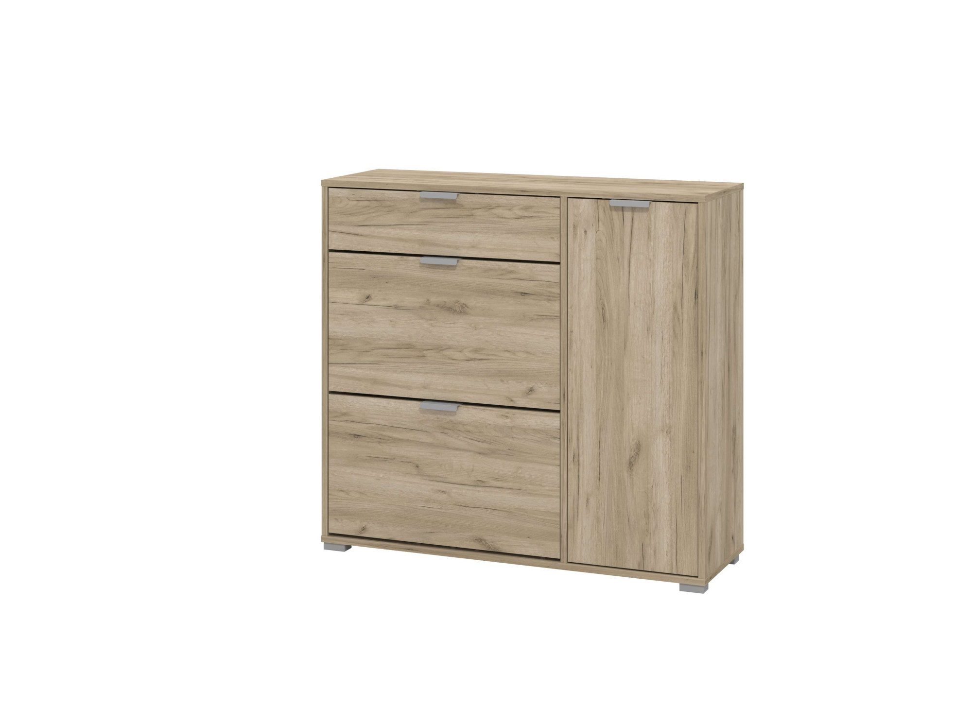 INOSIGN Schoenenkast Arco 2, schoenenkast, schoenenrek, breedte 102 cm 2 kleppen met dubbele schoenrollen, met lade, in moderne kleuren