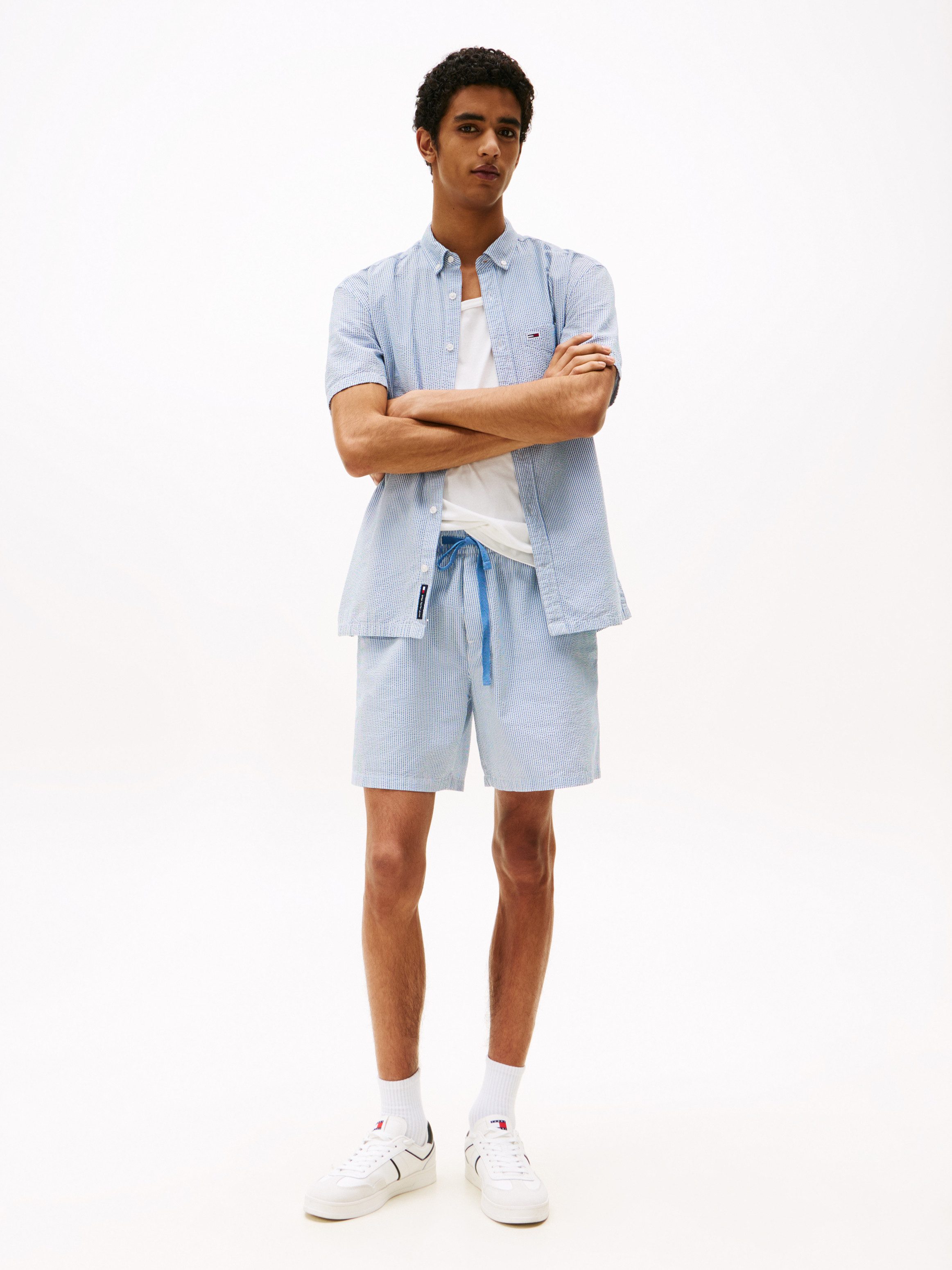 TOMMY JEANS Short TJM SEERSUCKER STP BEACH SHORT