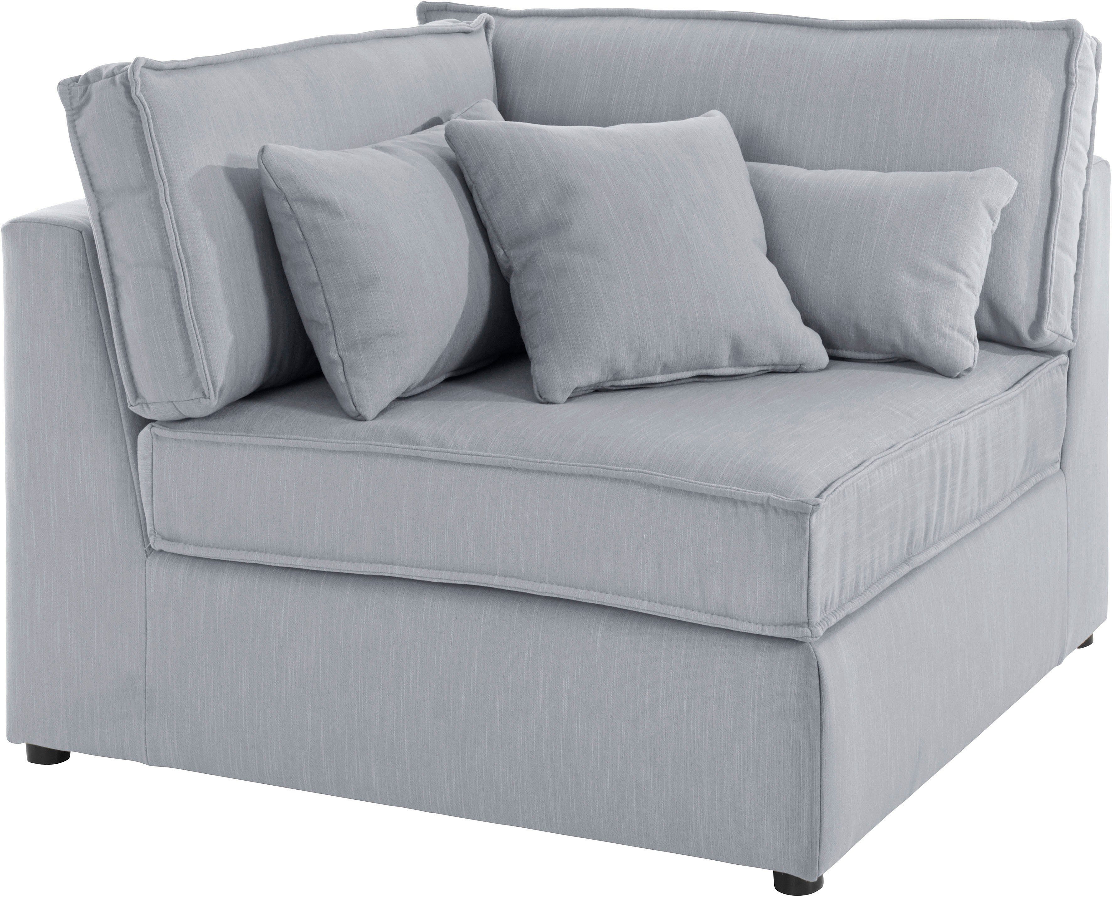 RAUM.ID Bank-hoekelement Florid Deel van een modulaire bank , stevig zitcomfort, ook in cord