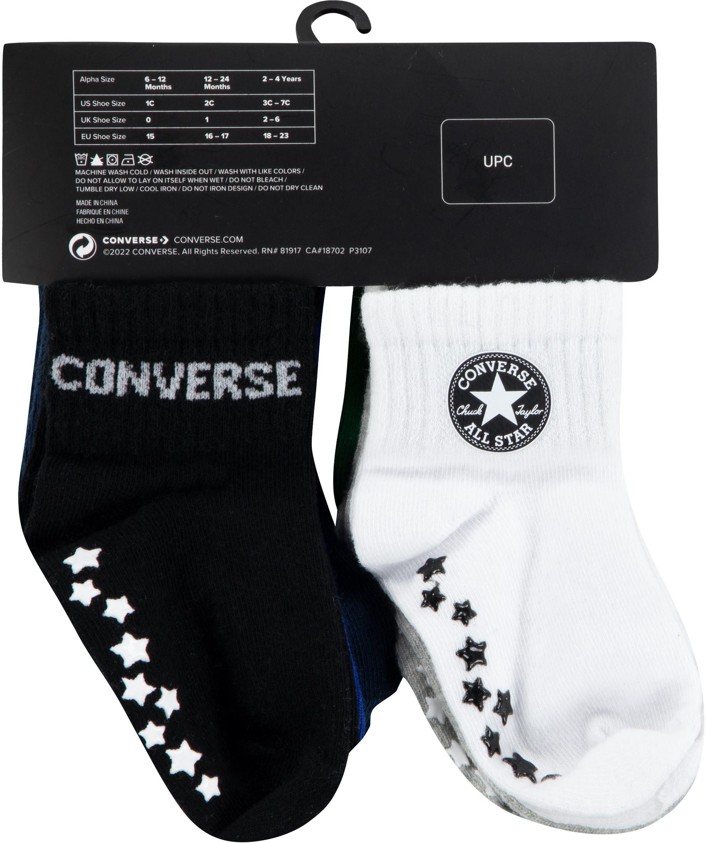 Converse ABS-sokken CHN CORE 6PK GRIP INF TOD SCKS (6 paar)