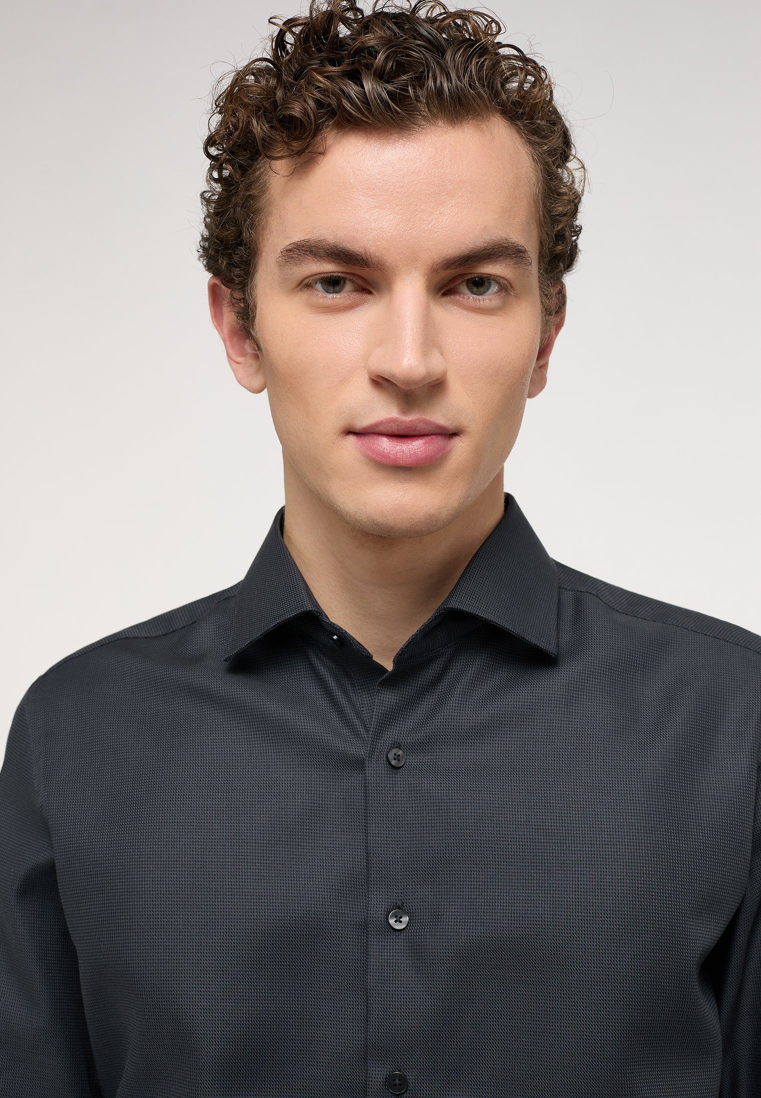 Eterna Overhemd met lange mouwen Slim fit NON IRON (strijkvrij)
