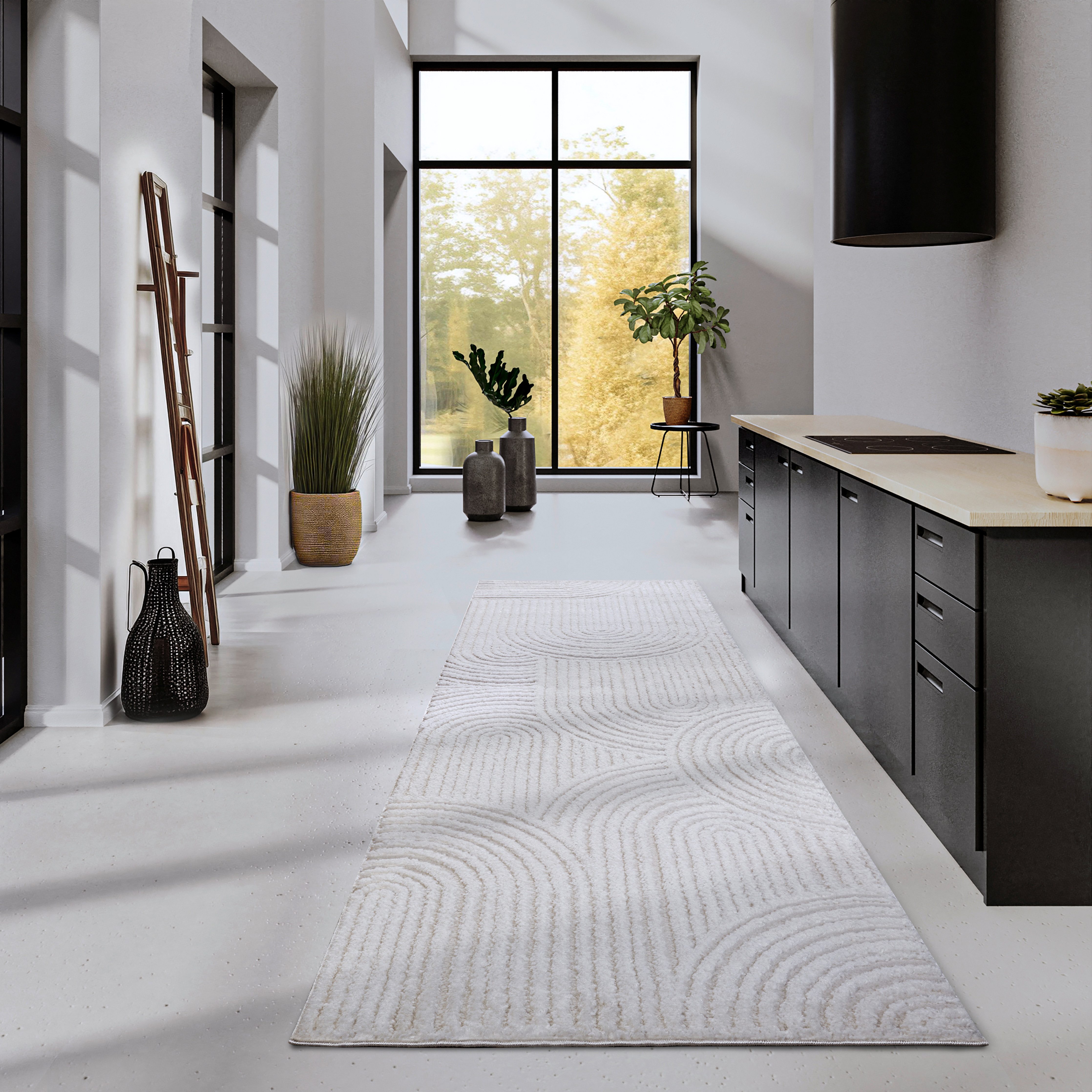 ELLE DECORATION Design-vloerkleed Chappe Shaggy, loper, pluizig, zacht, hoogpolig, modern, hoog-laag effect