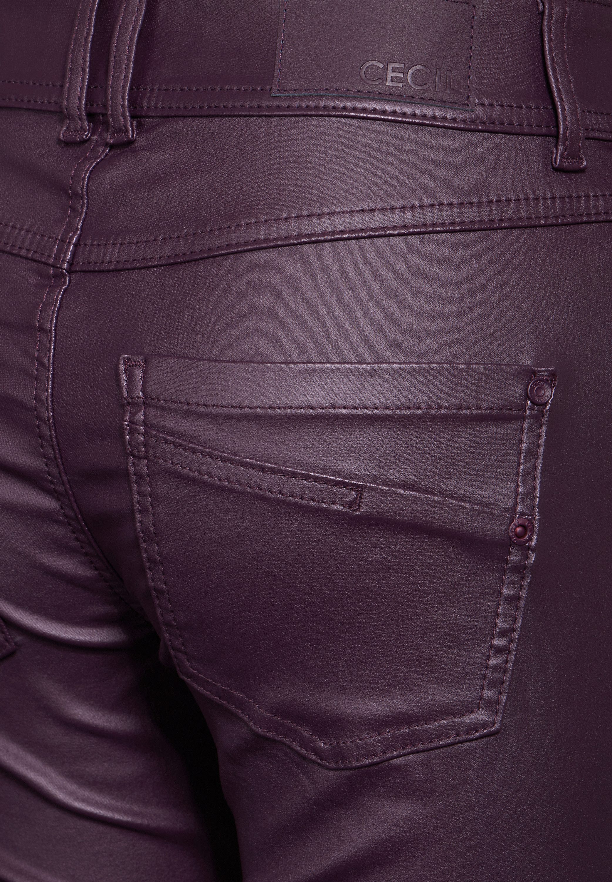 Cecil Imitatieleren broek Scarlett in five-pocketsstijl