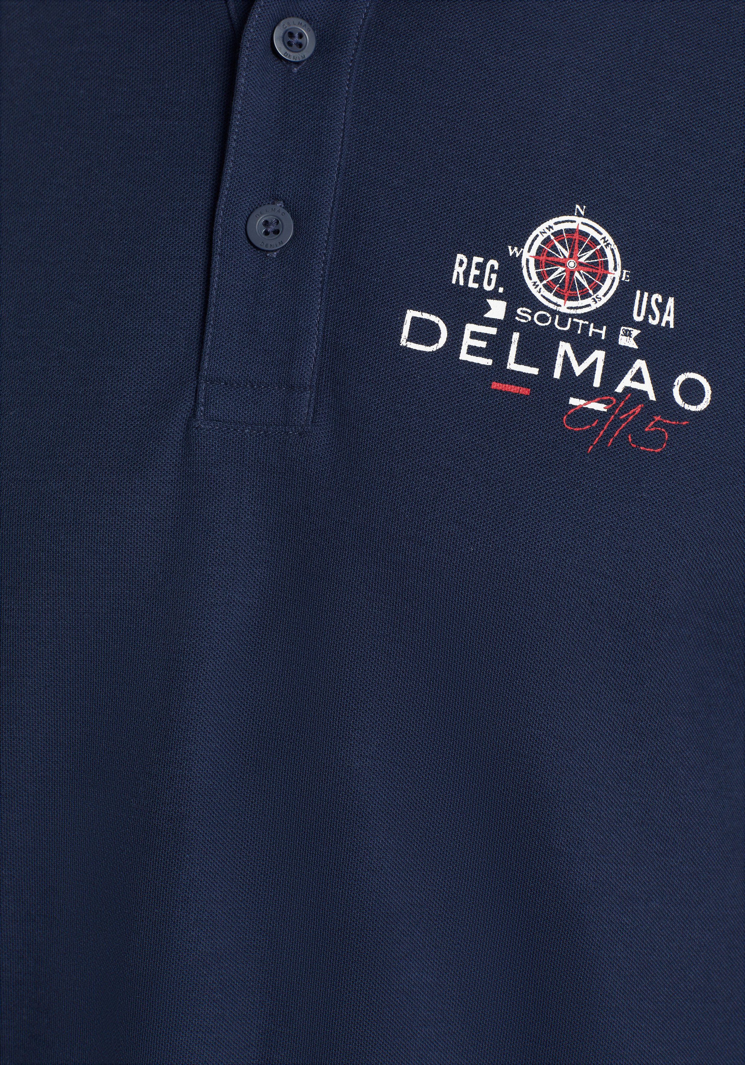 DELMAO Poloshirt met borstprint