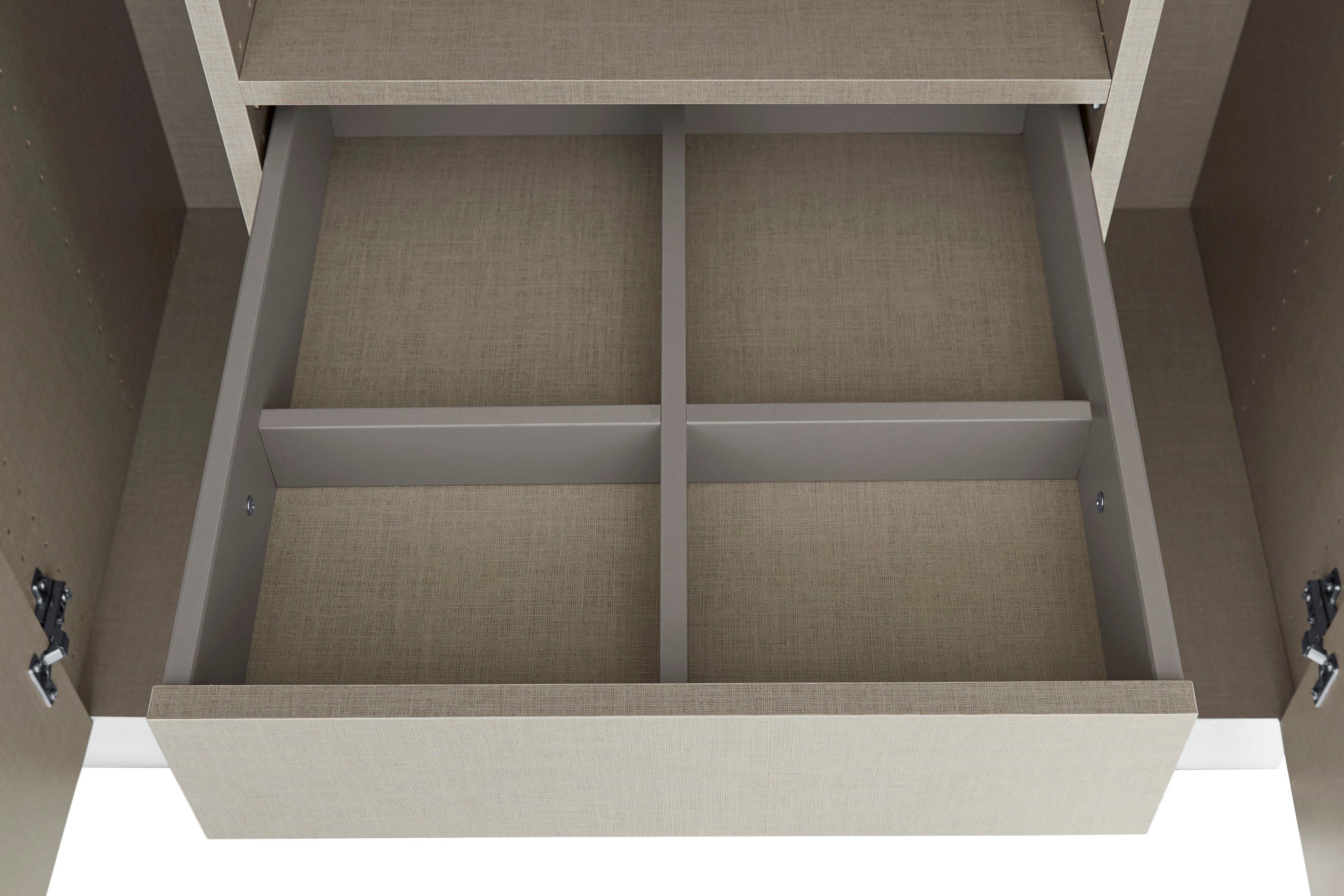rauch Draaideurkast Kledingkast kast garderobe TOPSELLER OTELI incl. binnenindeling met 3 binnenlades extra planken optioneel met spiegel made in germany