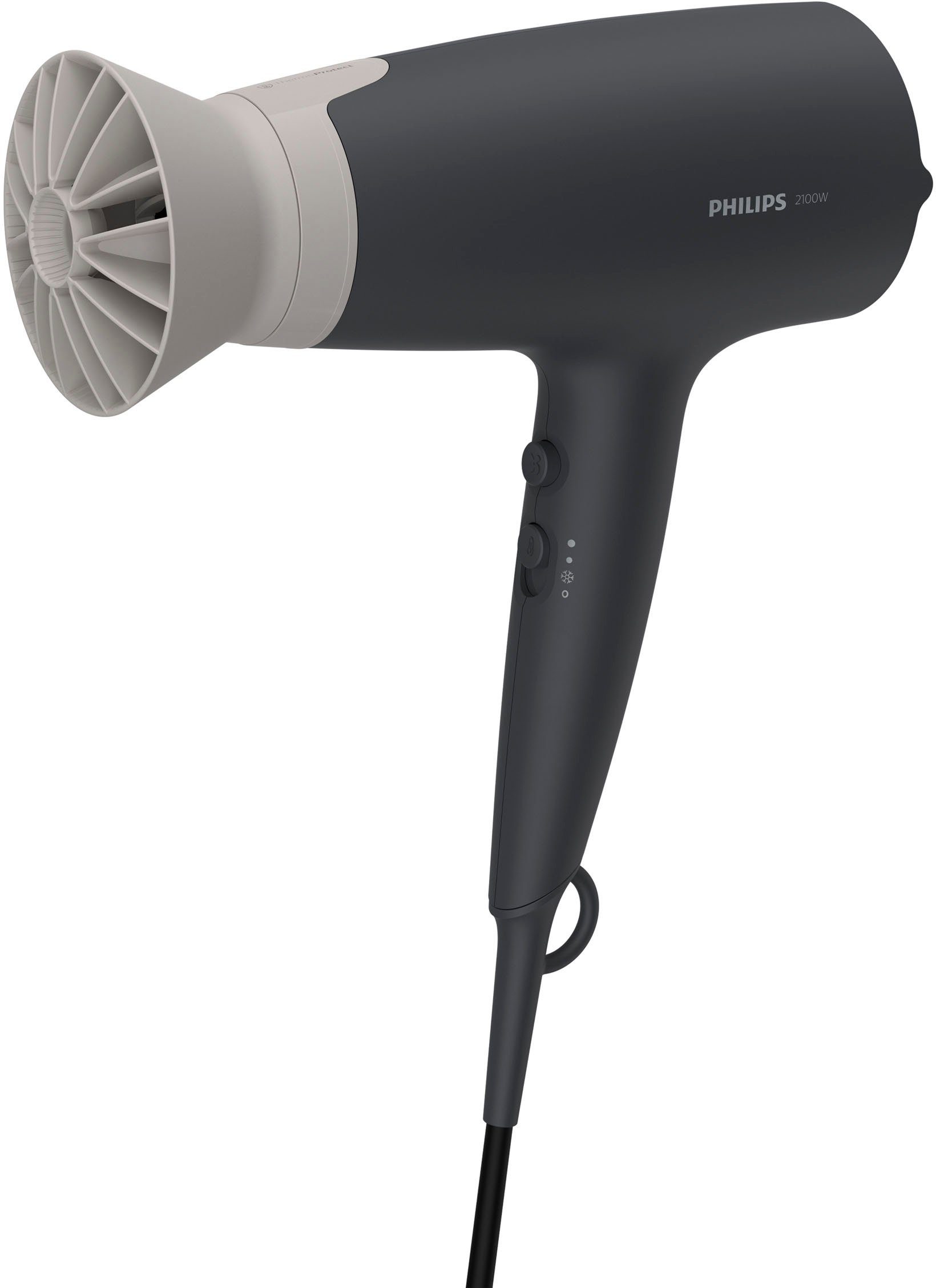 Philips Haardroger Essential Series 3000 BHD351/10 met thermoprotect accessoire, 6 warmte- en snelheidsstanden