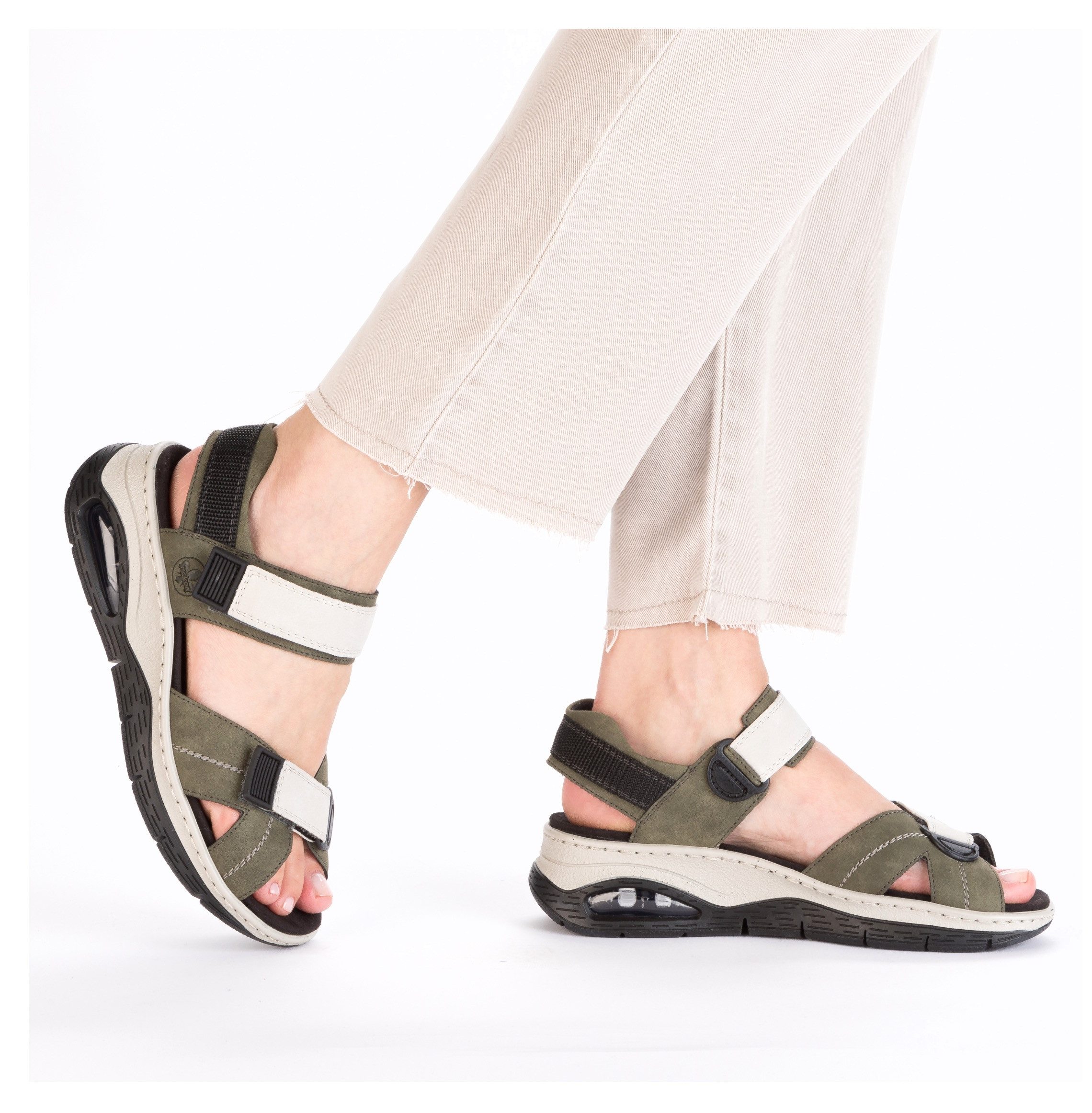 Rieker Trekkingsandalen Buitensandalen, zomerschoenen, klittenbandschoenen met Rieker Air-functie