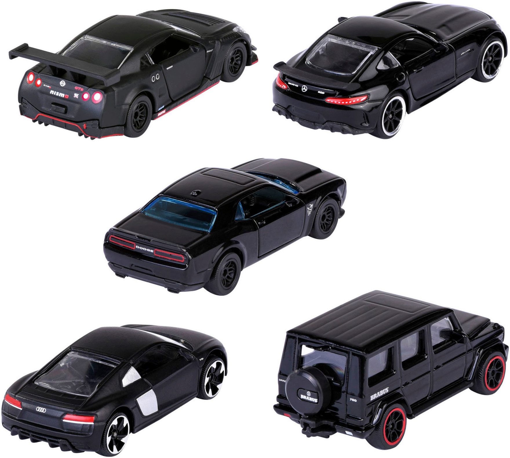 majORETTE Speelgoedauto Black Edition 5 Pieces Giftpack