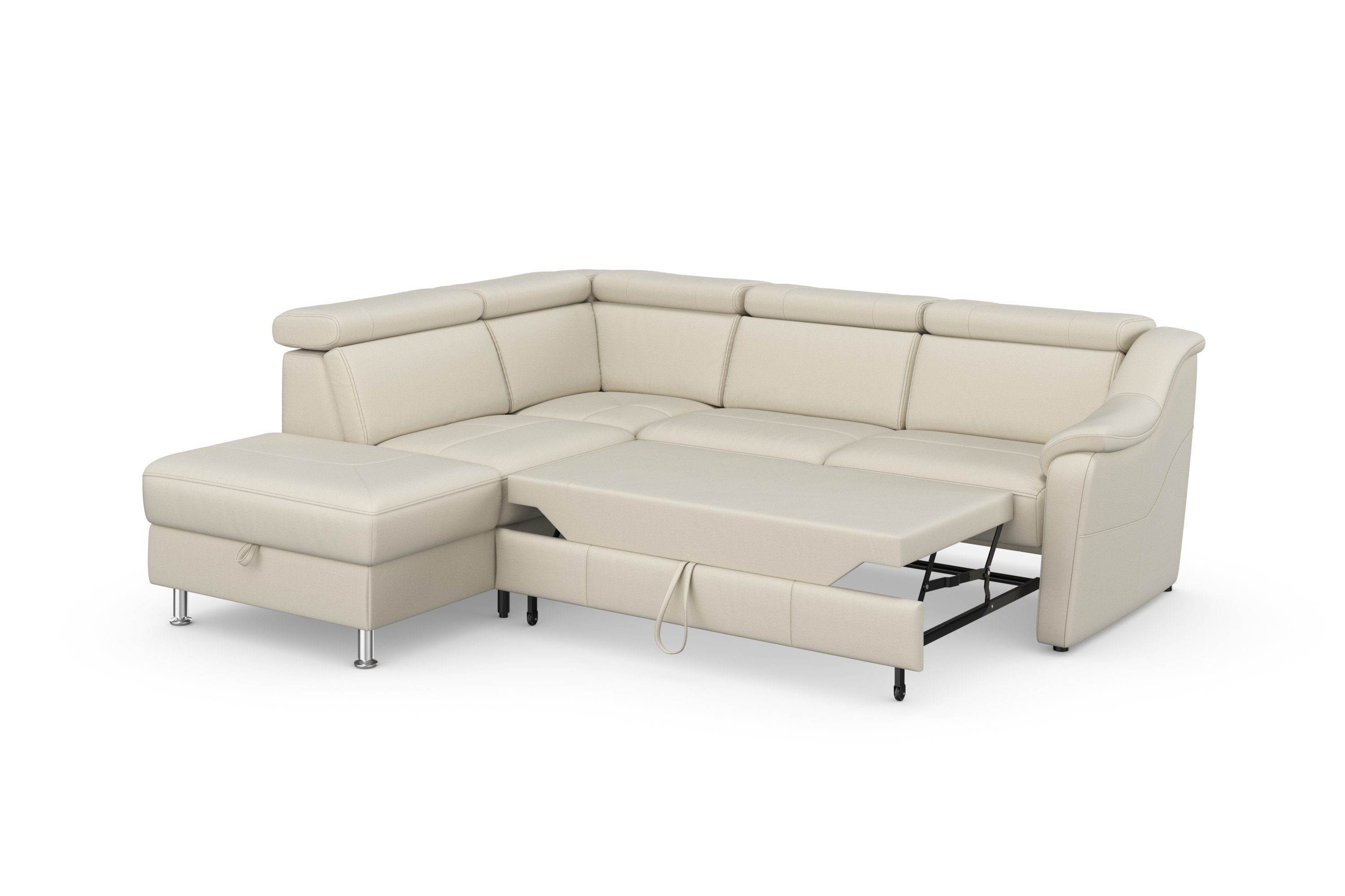 sit&more Hoekbank Freetown L-vorm met verstelbare hoofdsteun en comfortabele binnenvering
