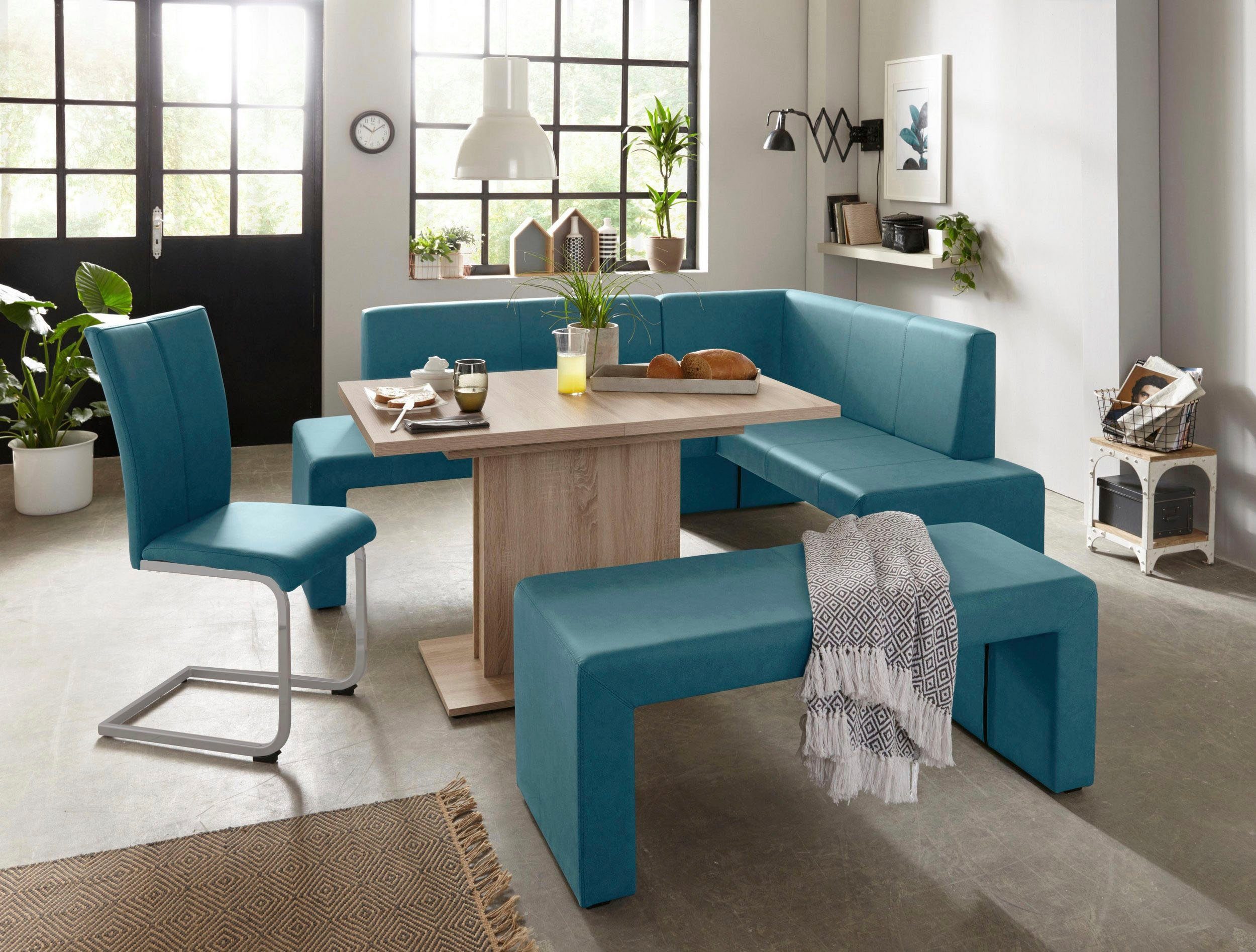Home affaire Vrijdragende stoel Alex Stoel belastbaar tot 120 kg, frame in chroom-look (set, 2 stuks)