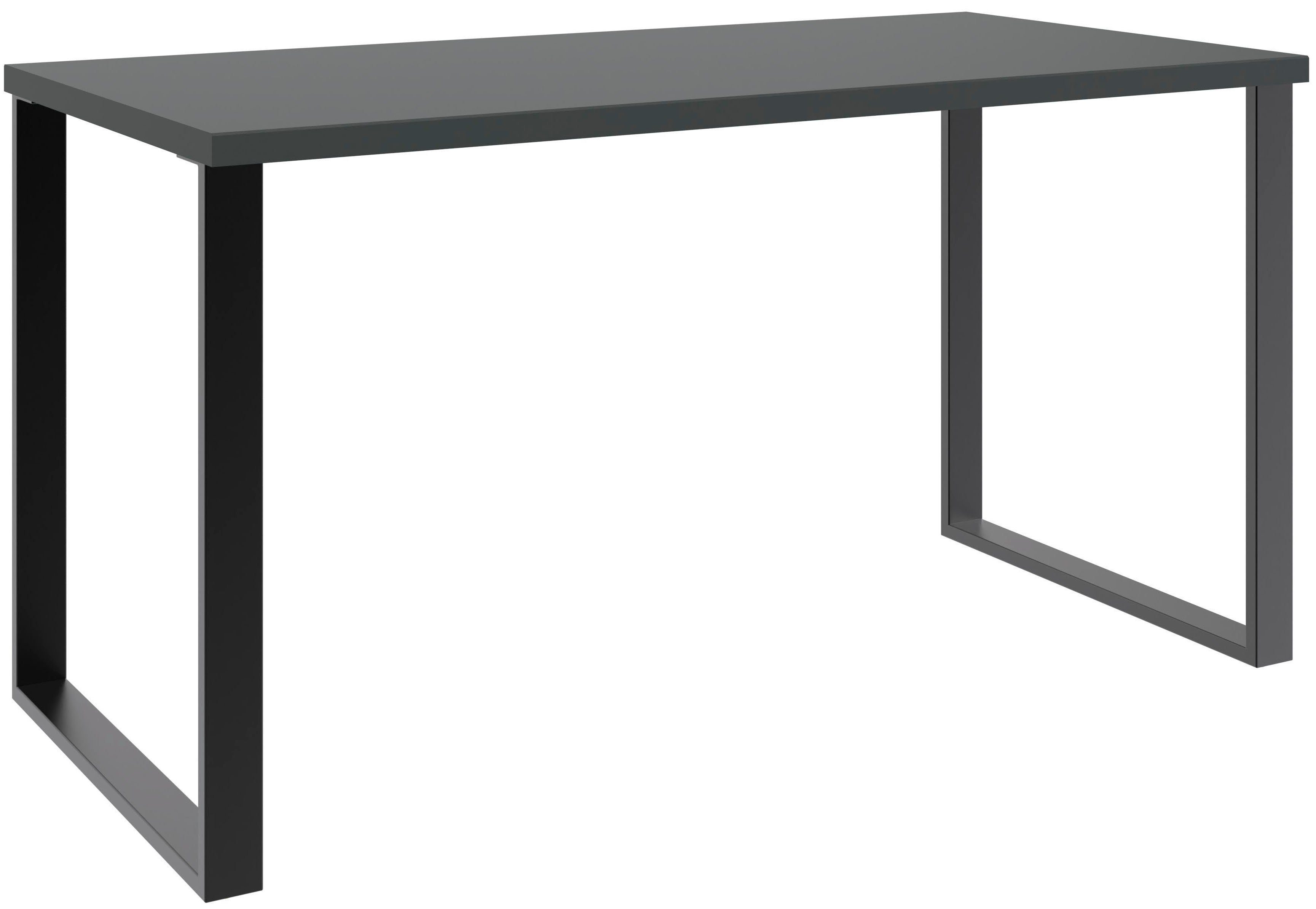 Wimex Bureau Home Desk Met metalen sleevoet, in 3 breedten bureaus maat 140 cm x 75 cm x 70 cm zwart