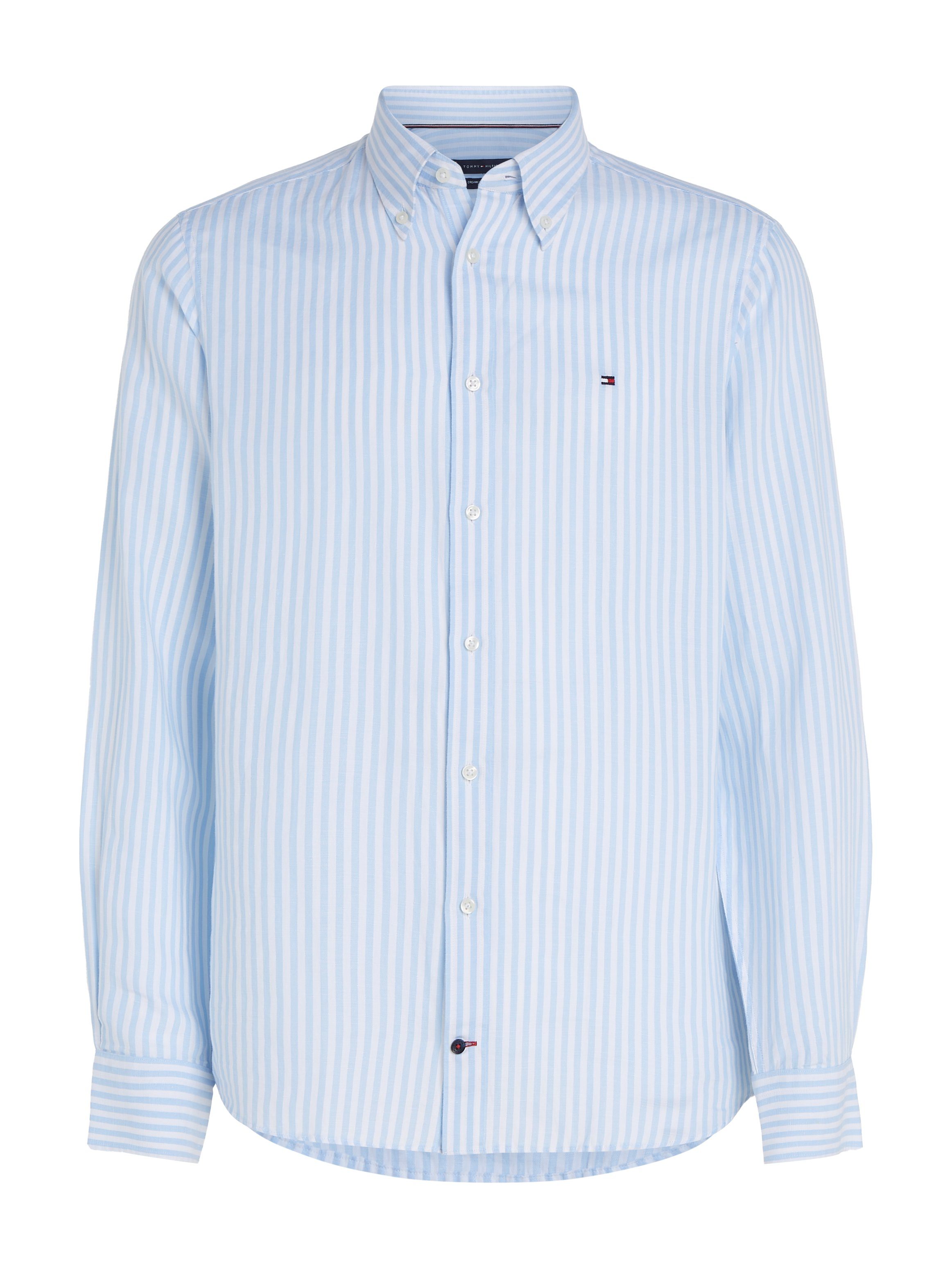 Tommy Hilfiger Overhemd met lange mouwen CL W-COTTON LINEN STRIPE SHIRT