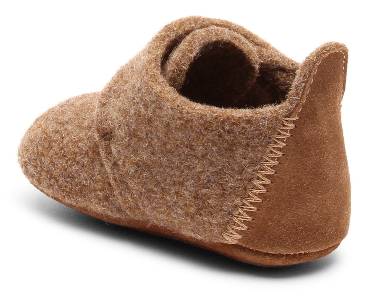 Bisgaard Pantoffels Bisgaard Baby Wool Wagen schoen, babyschoen, instapschoen met klittenbandsluiting