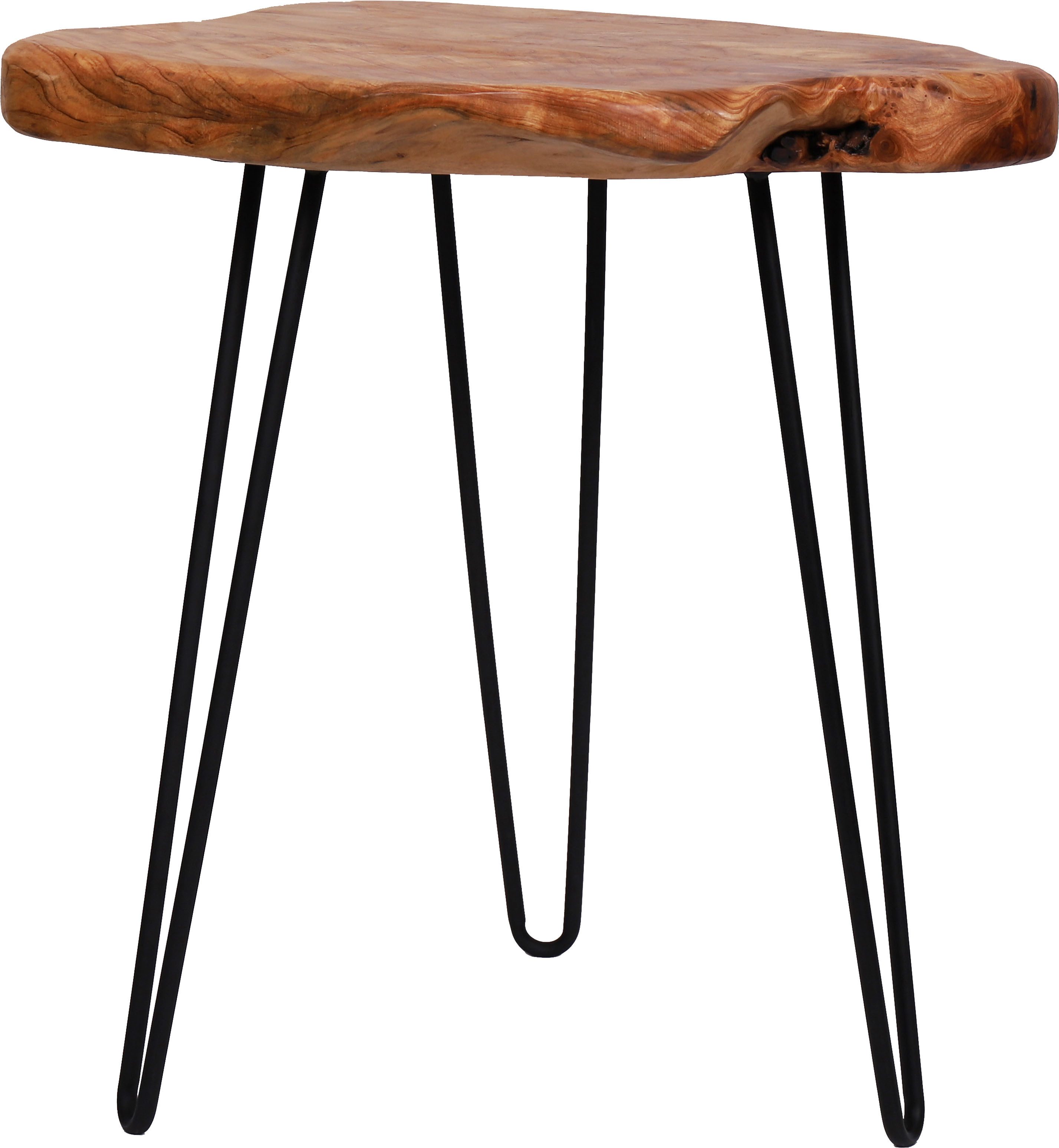 Kayoom Bijzettafel Woody 110, natuurlijke bijzettafel, tafelblad van hout (1 stuk)