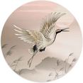 reinders! artprint kraanvogel japan - kunst (1 stuk) roze