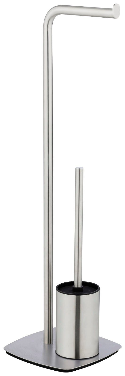 WENKO Toiletset Iria met toiletpapierrolhouder en toiletborstel wc-accessoires zilver(kleur)
