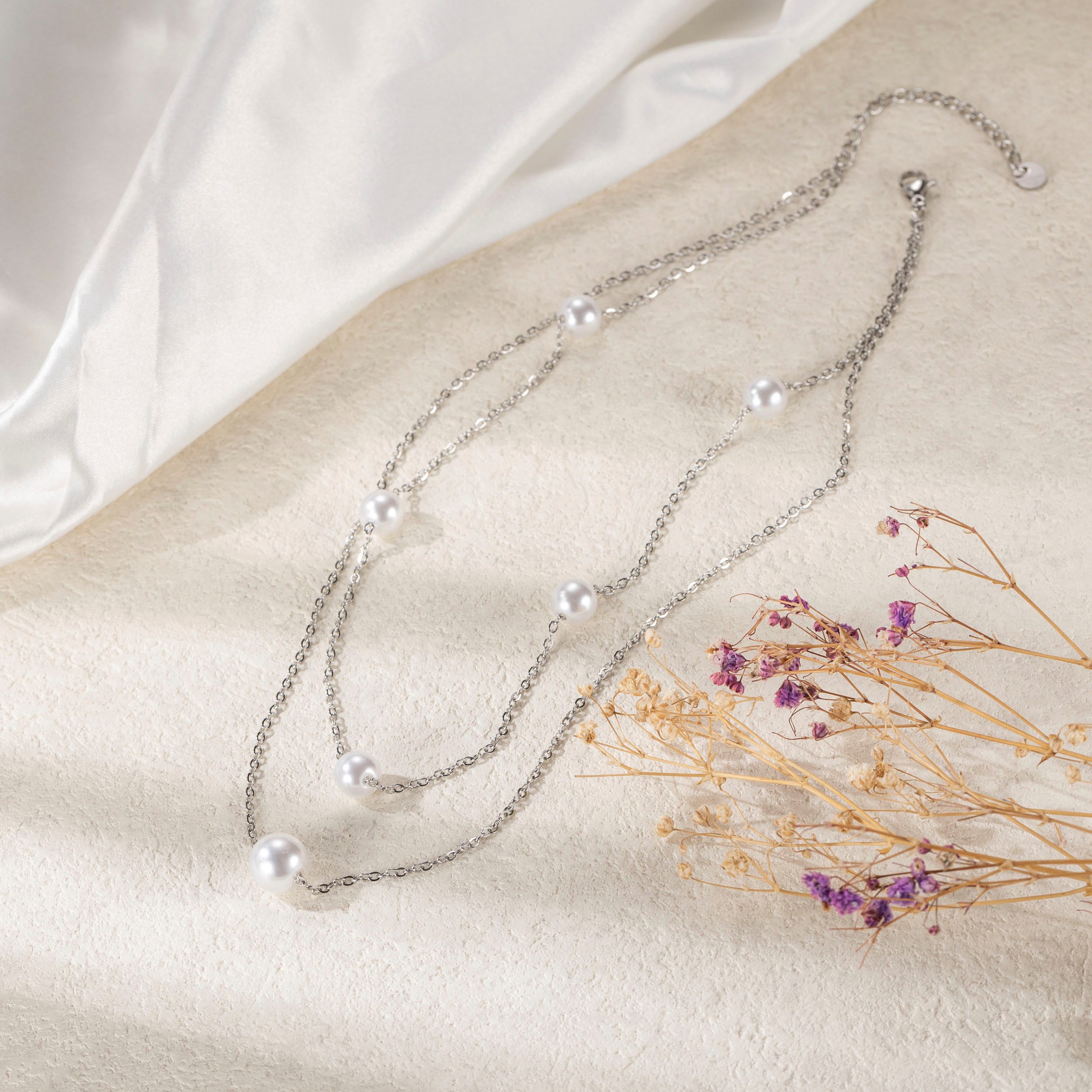 Firetti Ketting met hanger Sieraden cadeau roestvrijstalen halssieraden halsketting laag dubbelrijig
