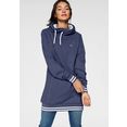 alife and kickin sweatshirt jilak sportieve hoodie met contrastboorden  details in imitatieleer blauw