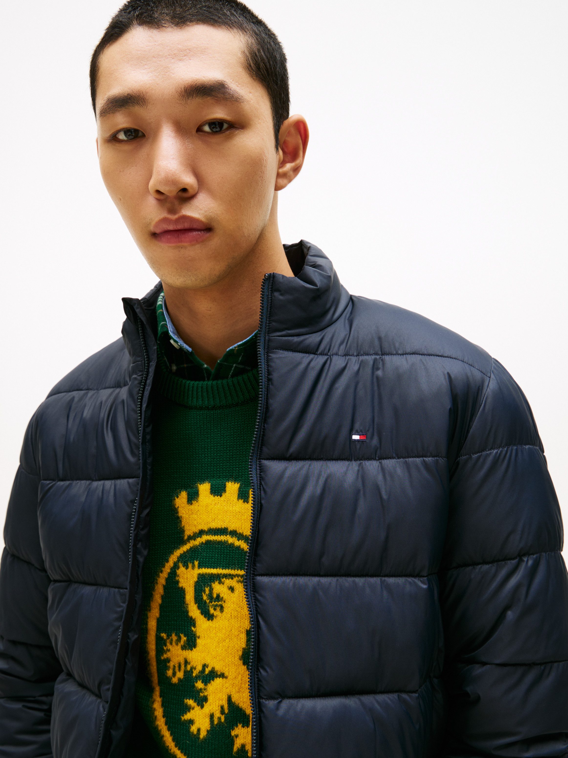 Tommy Hilfiger Gewatteerde jas MID WEIGHT STAND COLLAR