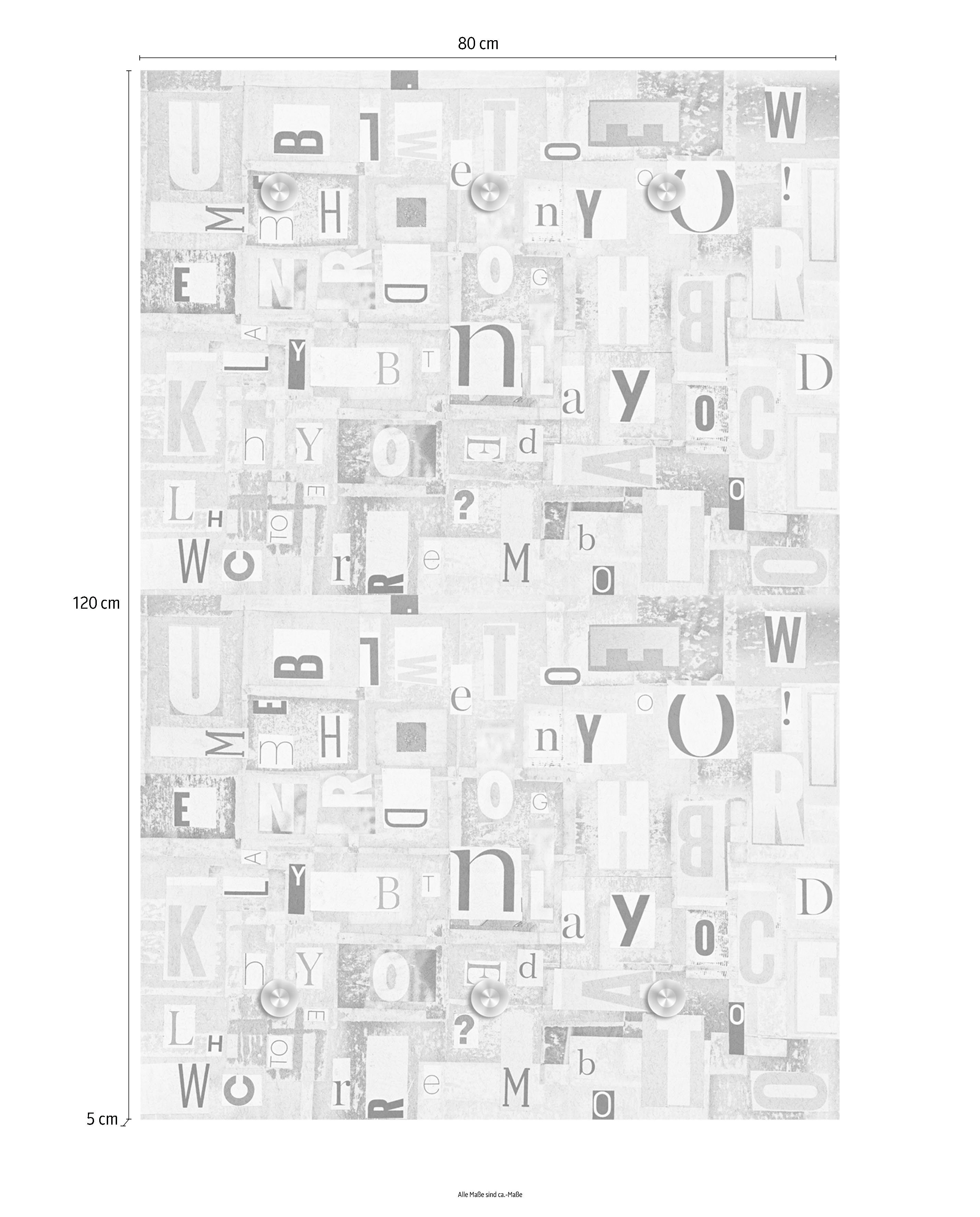 queence Kapstok Letters met 6 haken, 80 x 120 cm