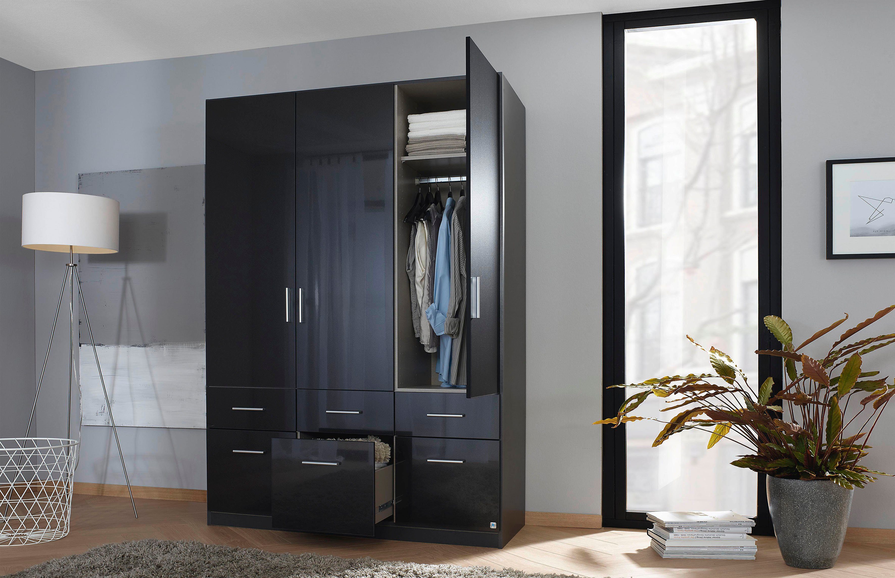 rauch Draaideurkast Kledingkast Kast Garderobe Slaapkamerkast CELLE in 4 breedtes en 2 hoogtes, optioneel met lades made in germany
