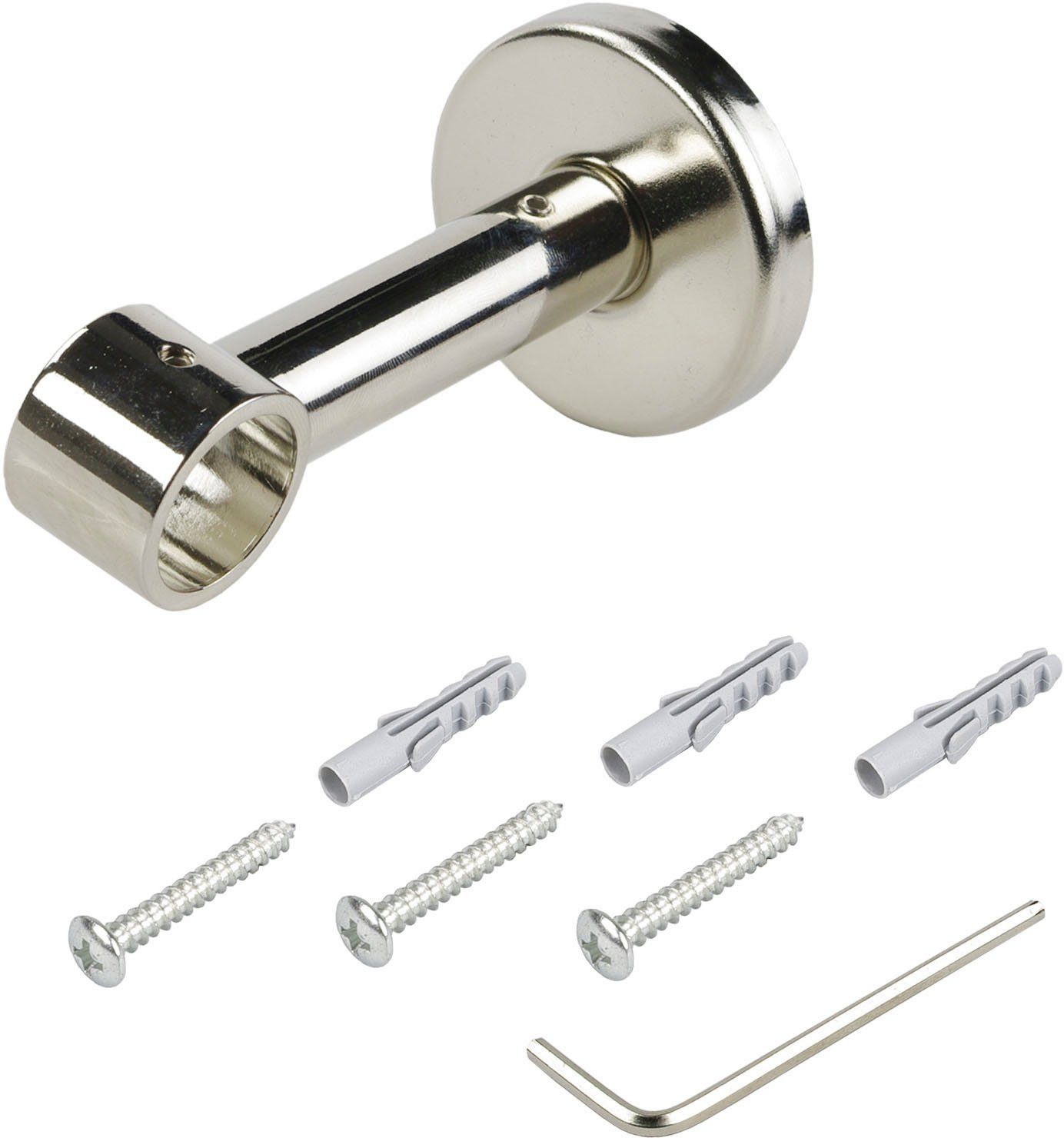 Liedeco Muursteun Steun, wandsteun 1-sporig voor 20 mm stangen "Celebration" (1 stuk)