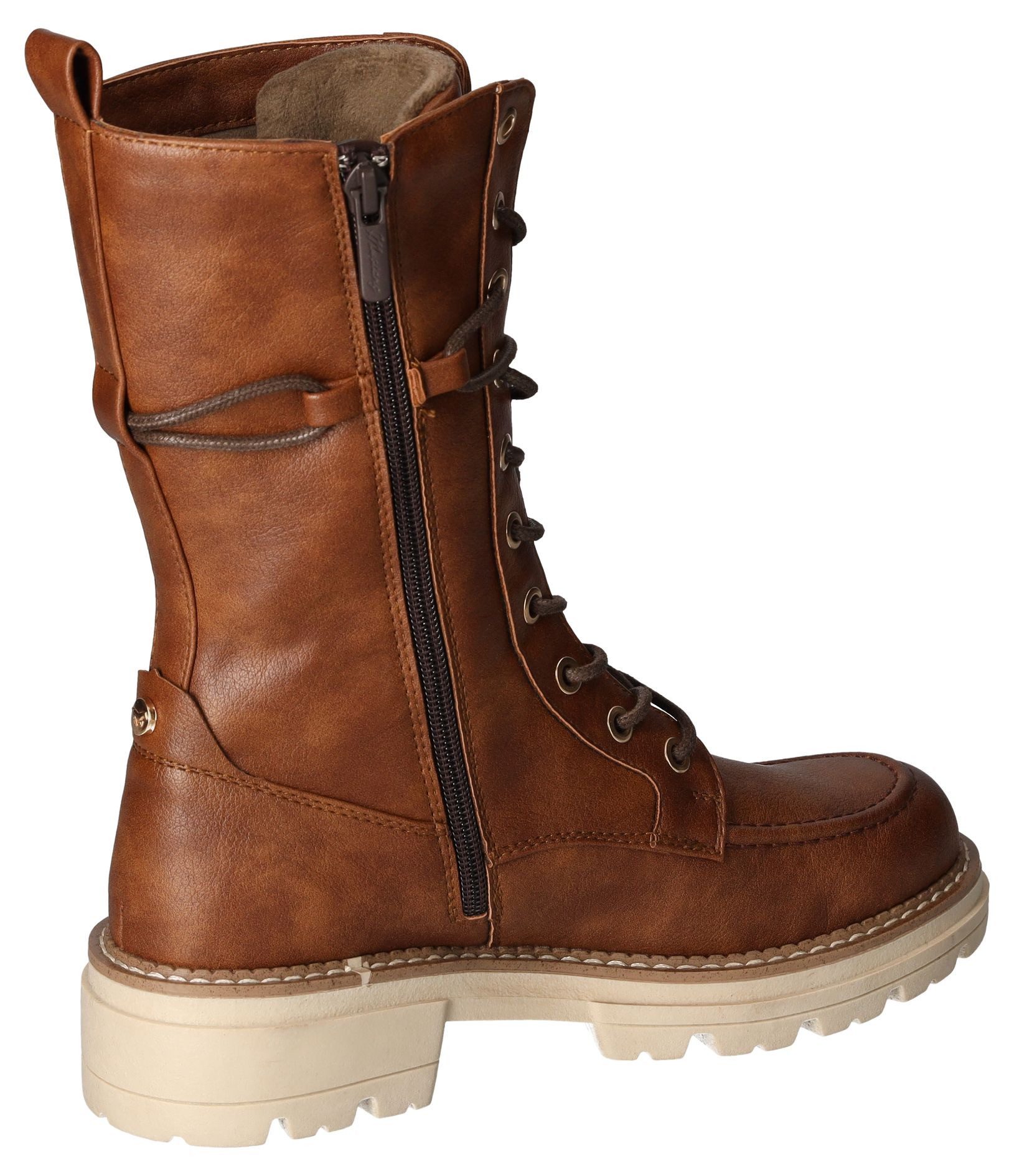 Mustang Shoes Veterlaarsjes zipper boots, lace-up boots, short boots with block heel