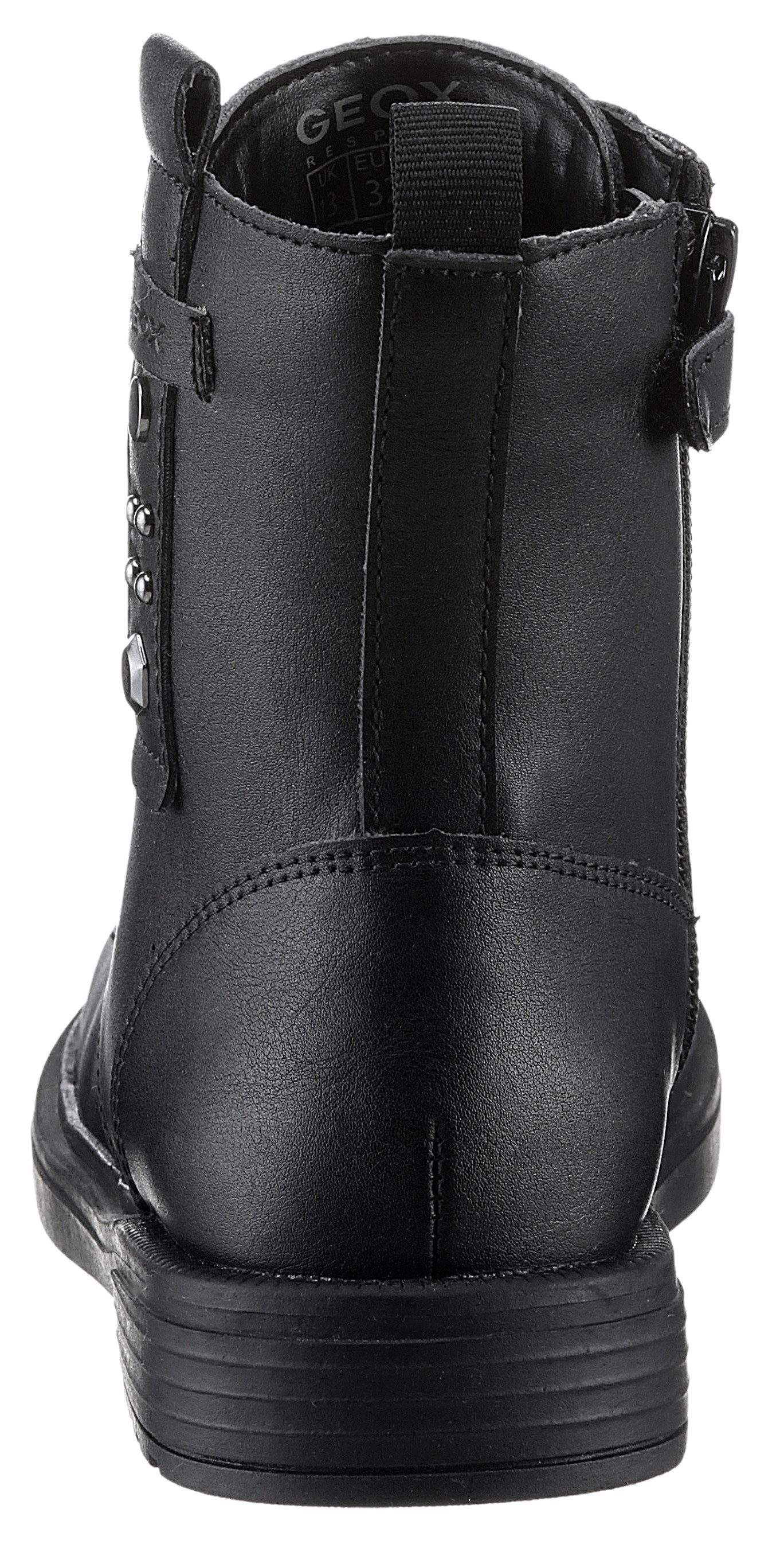 Geox Veterschoenen J ECLAIR GIRL M Bikerboots, winterlaarzen, laarzen met modieuze blokhak