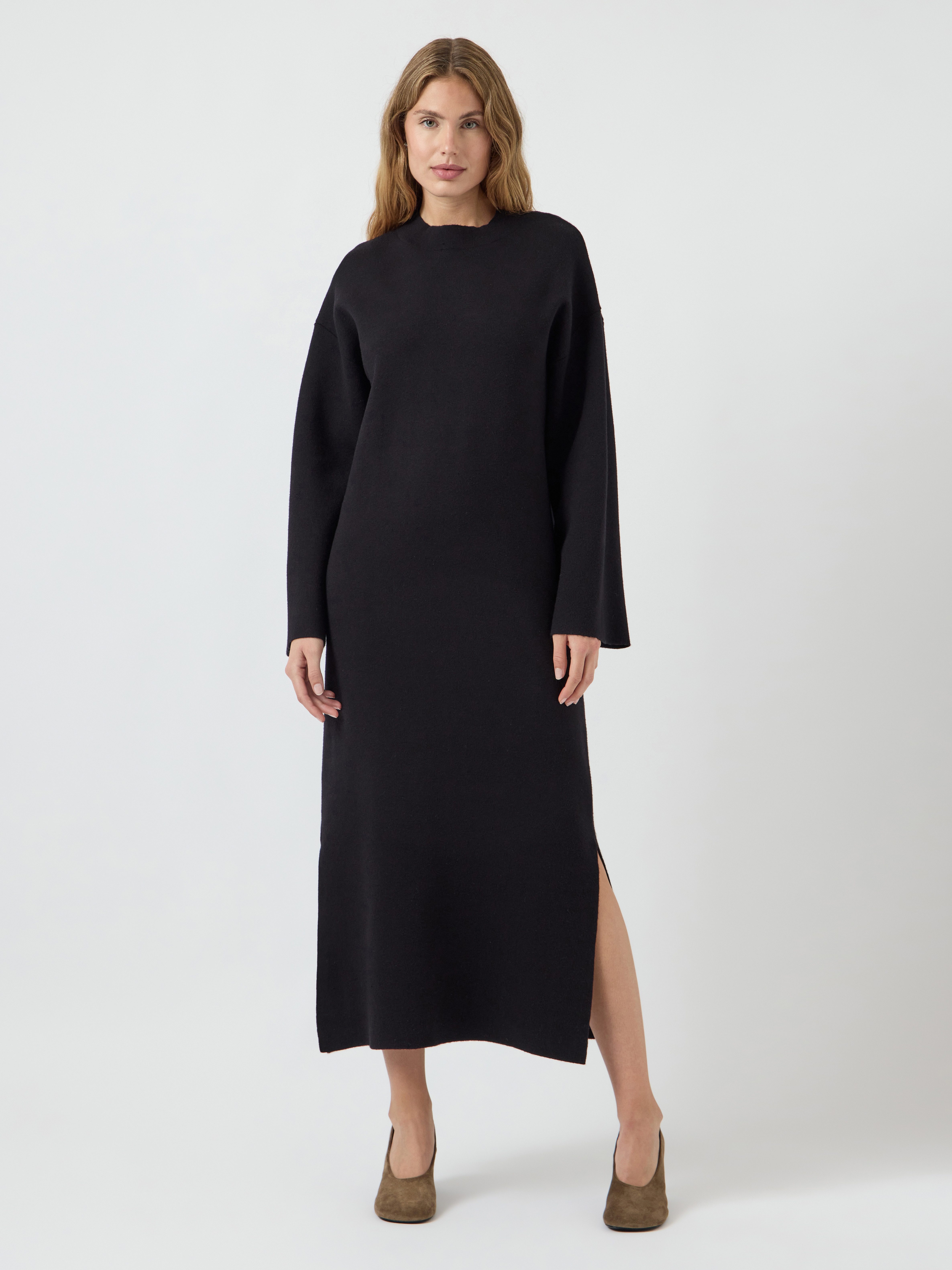 Y.A.S Gebreide jurk YASELMA LS LONG KNIT DRESS S. NOOS