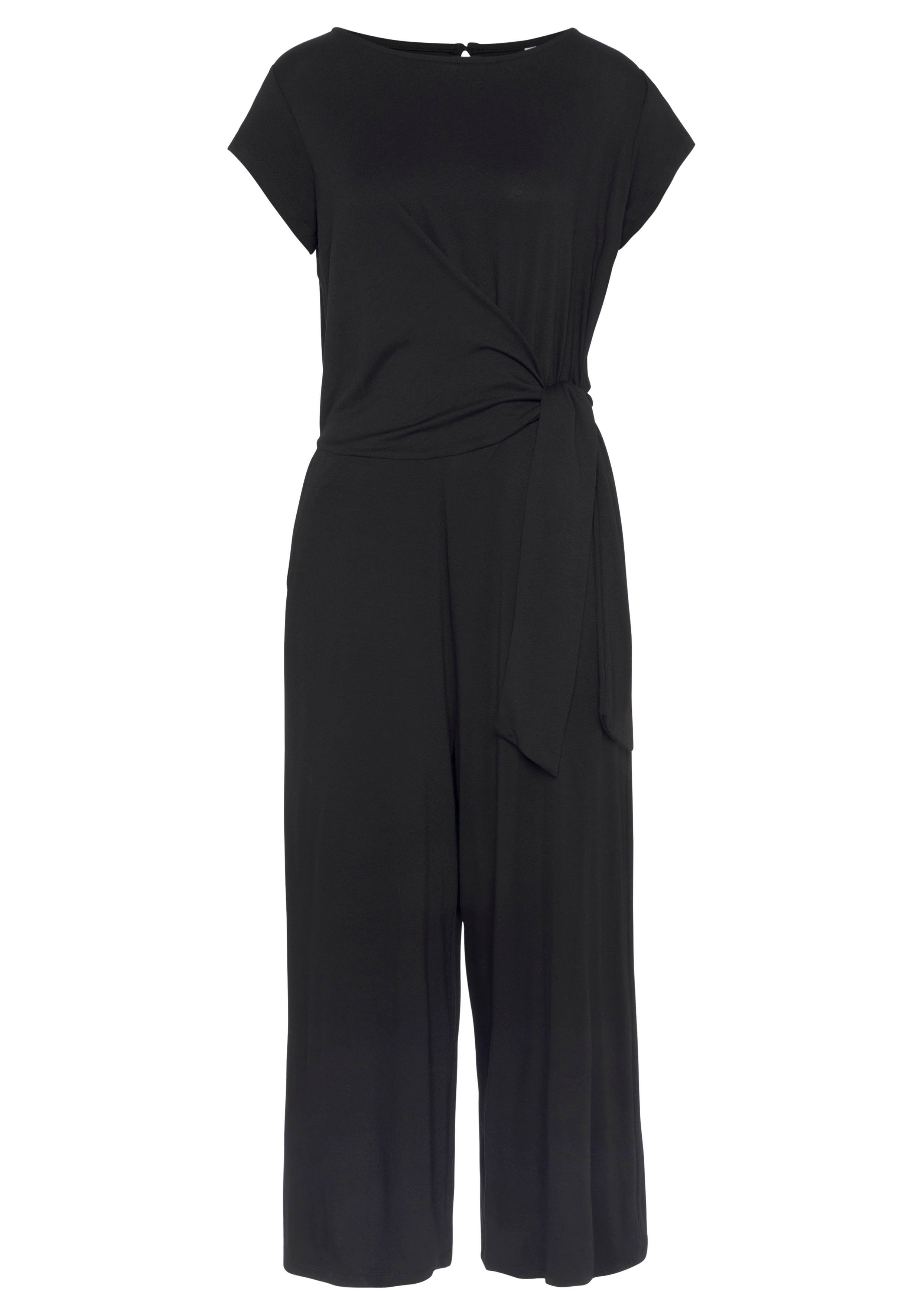 Lascana Jumpsuit in culotte-stijl met knoopdetail in de taille, elegante jumpsuit, feestelijk