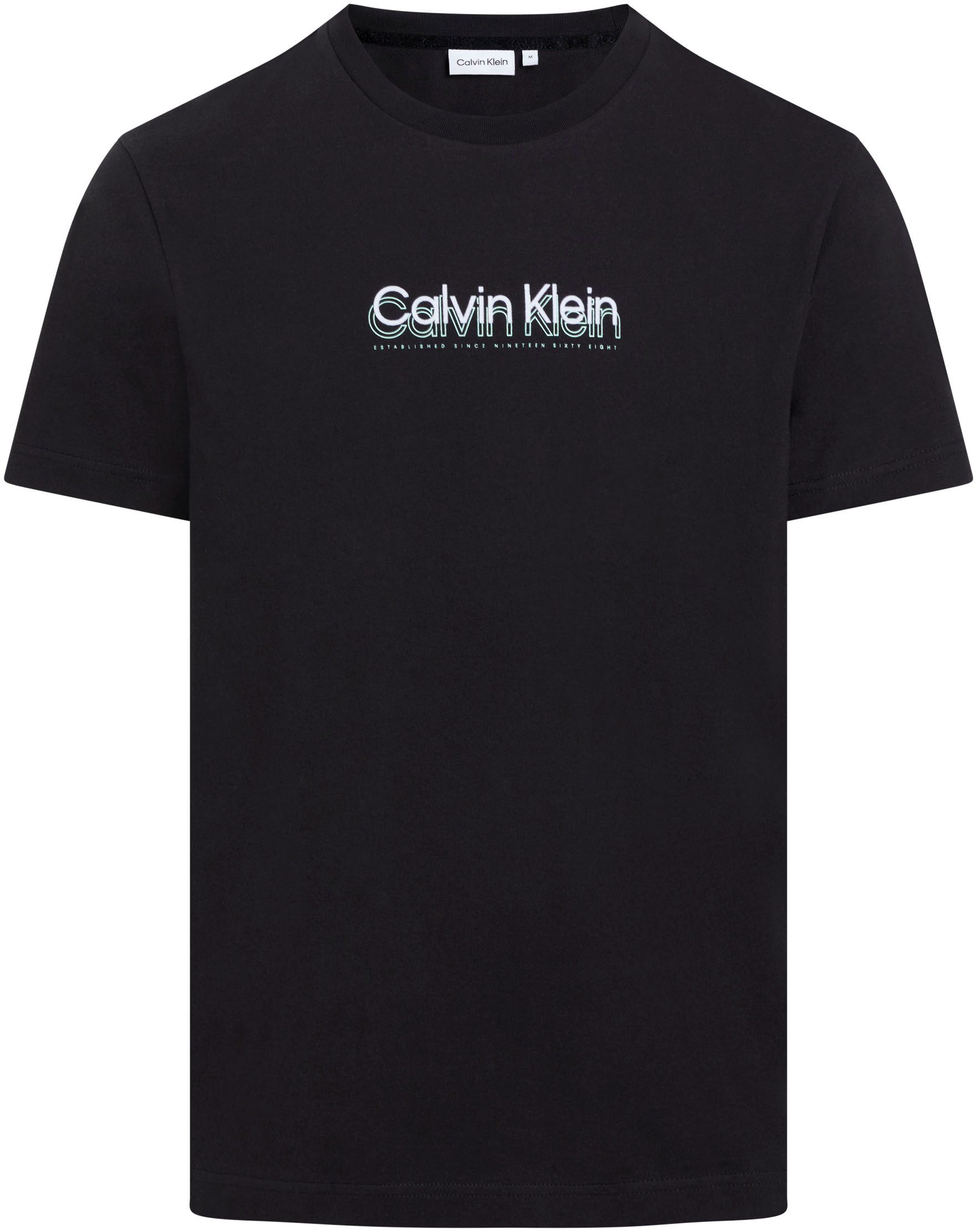 Calvin Klein T-shirt FLOCK LOGO T-SHIRT met een logo-opschrift
