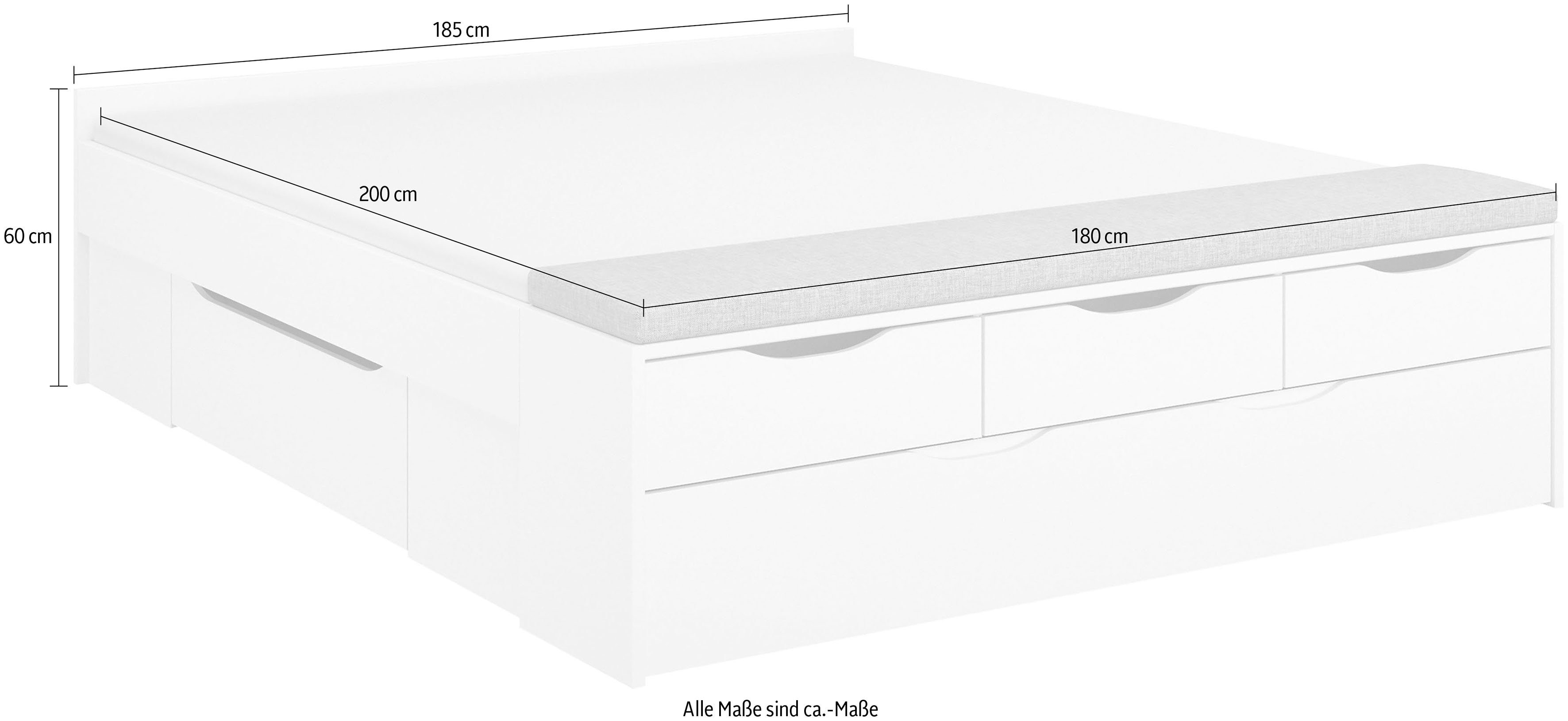 rauch Bed Scala XL inclusief bedbank met bekleding, xl-lade en verdere laden